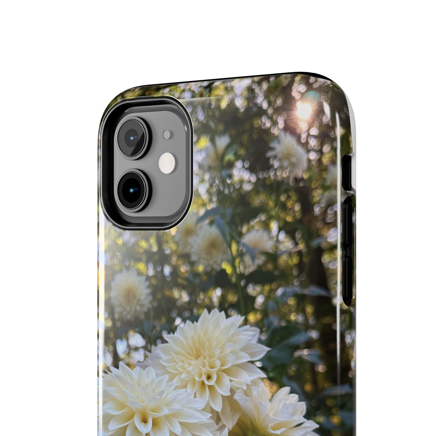 Floral Tough Phone Case - Durable Protection with Cafe au Lait Dahlia Design