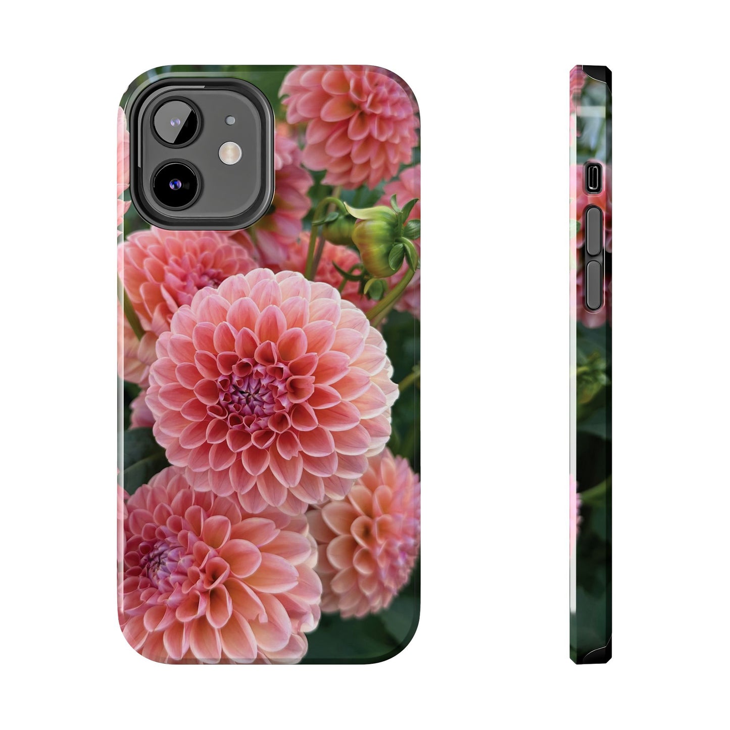 Floral Tough Phone Cases - Durable Protection with Pink Dahlia Design