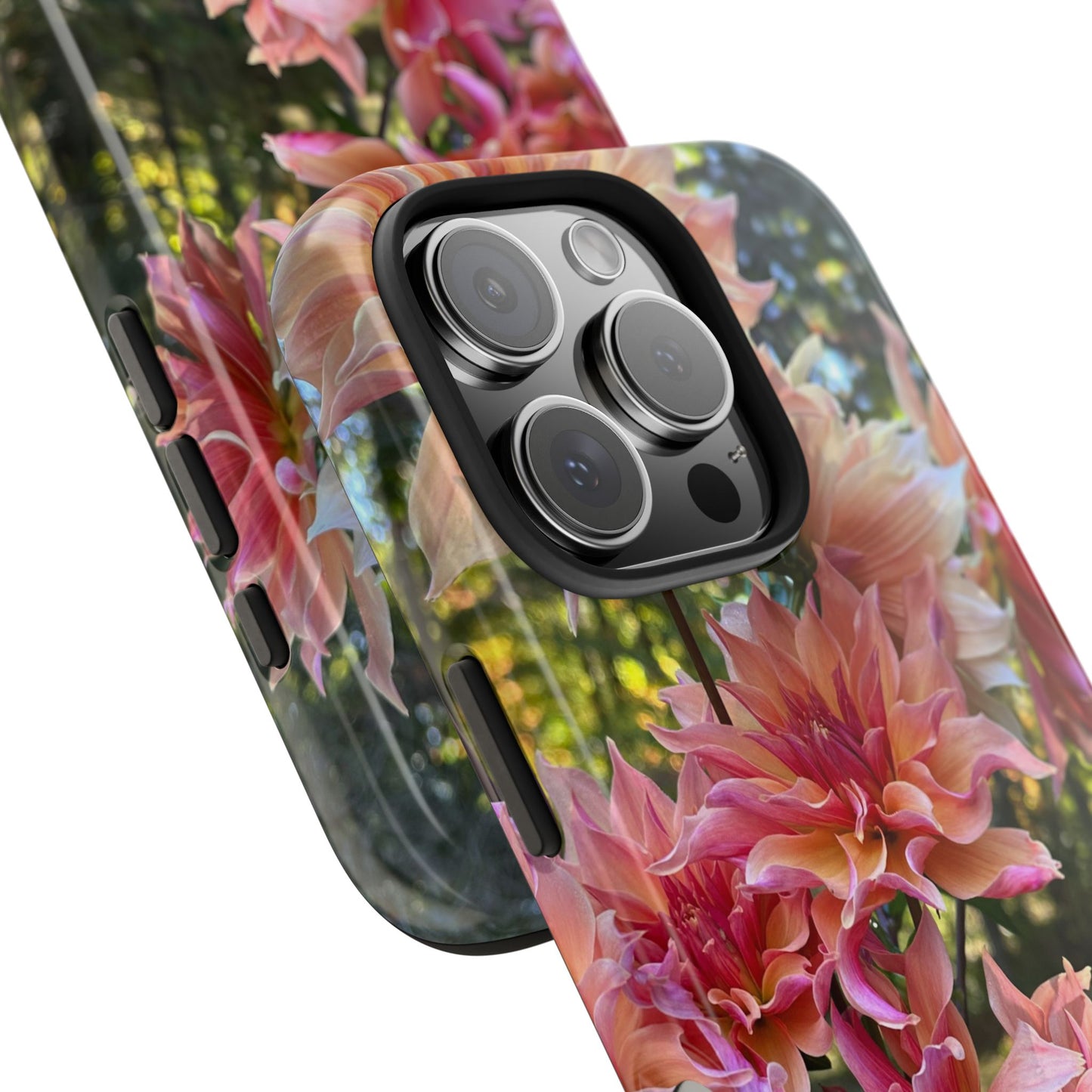Floral Tough Phone Case - Durable Protection with Dahlia Design