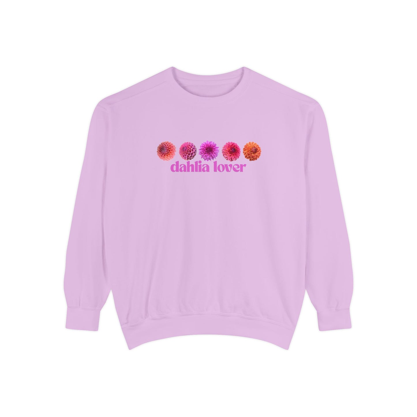 Dahlia Lover Sweatshirt - Cozy Unisex Garment-Dyed Crewneck, Perfect Gift