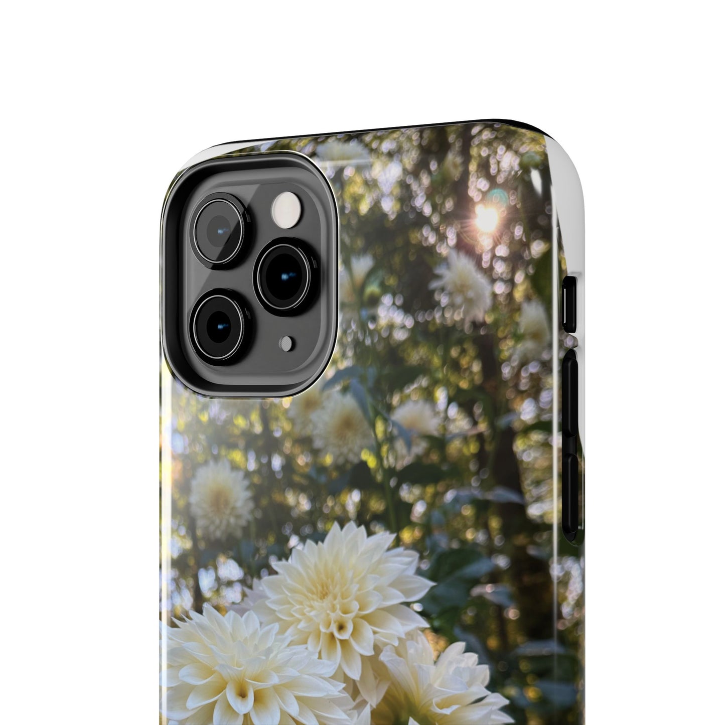 Floral Tough Phone Case - Durable Protection with Cafe au Lait Dahlia Design