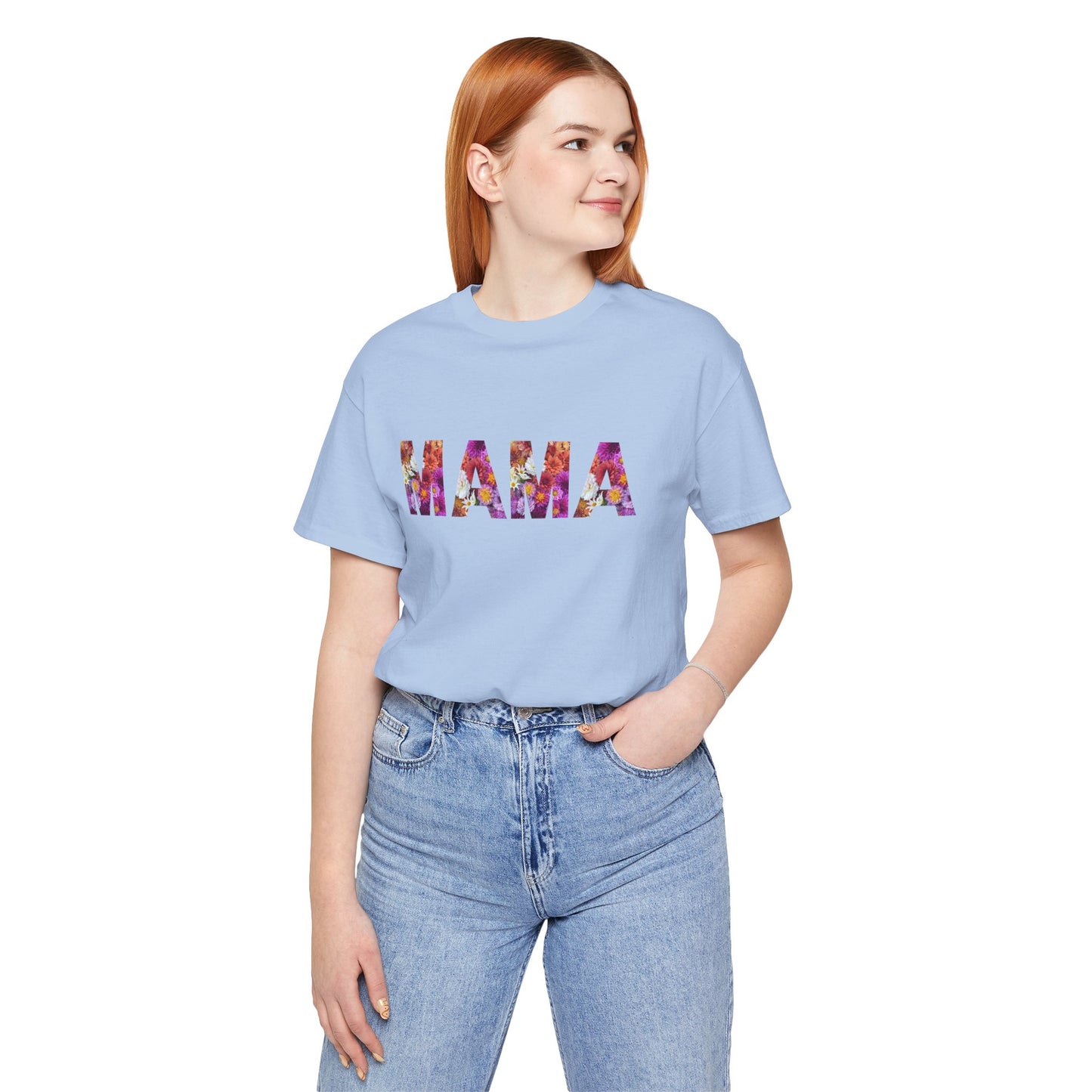 Floral Mama Tee - Perfect for Mother's Day, Gifts for Moms, Casual Wear, Baby Showers, Family Reunions