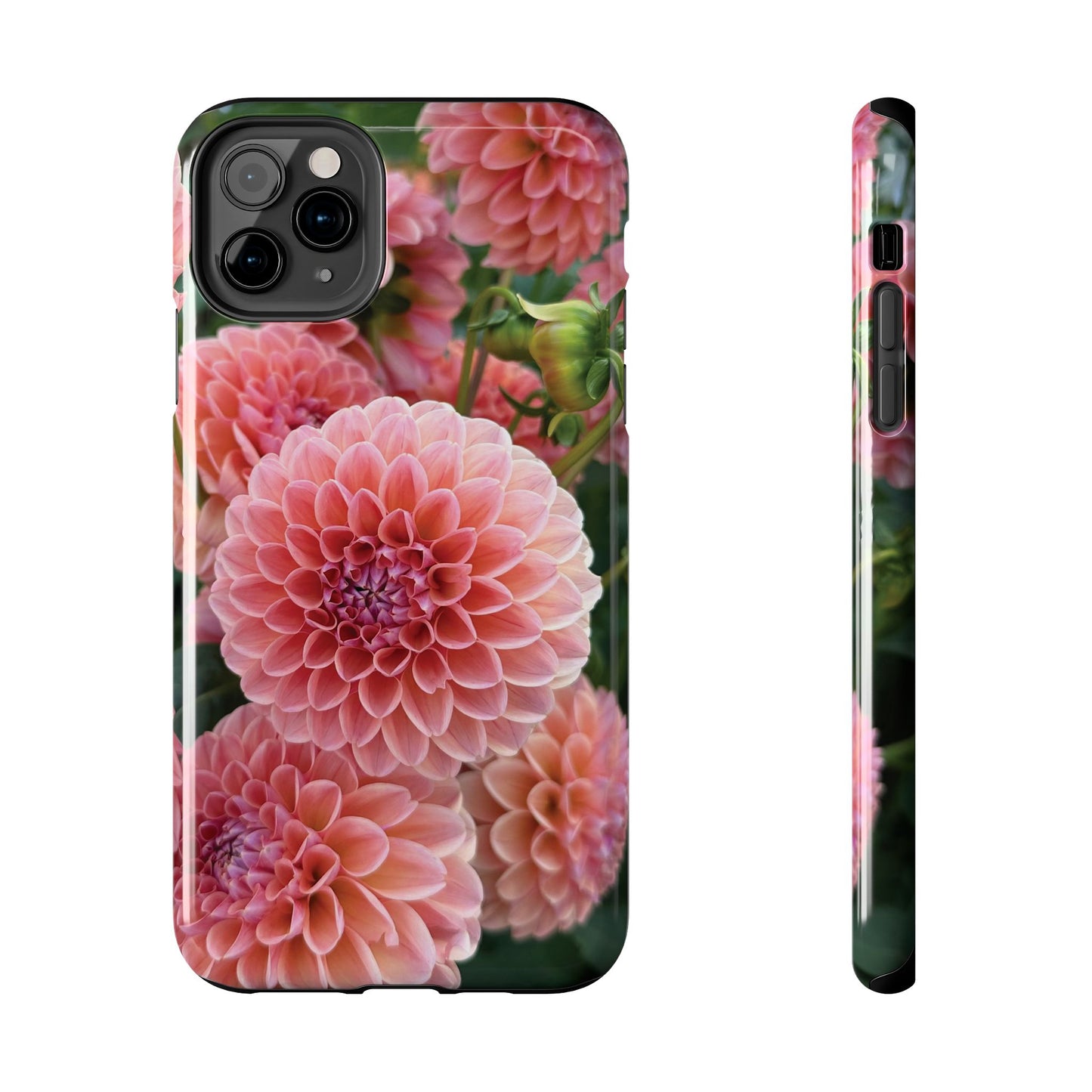 Floral Tough Phone Cases - Durable Protection with Pink Dahlia Design