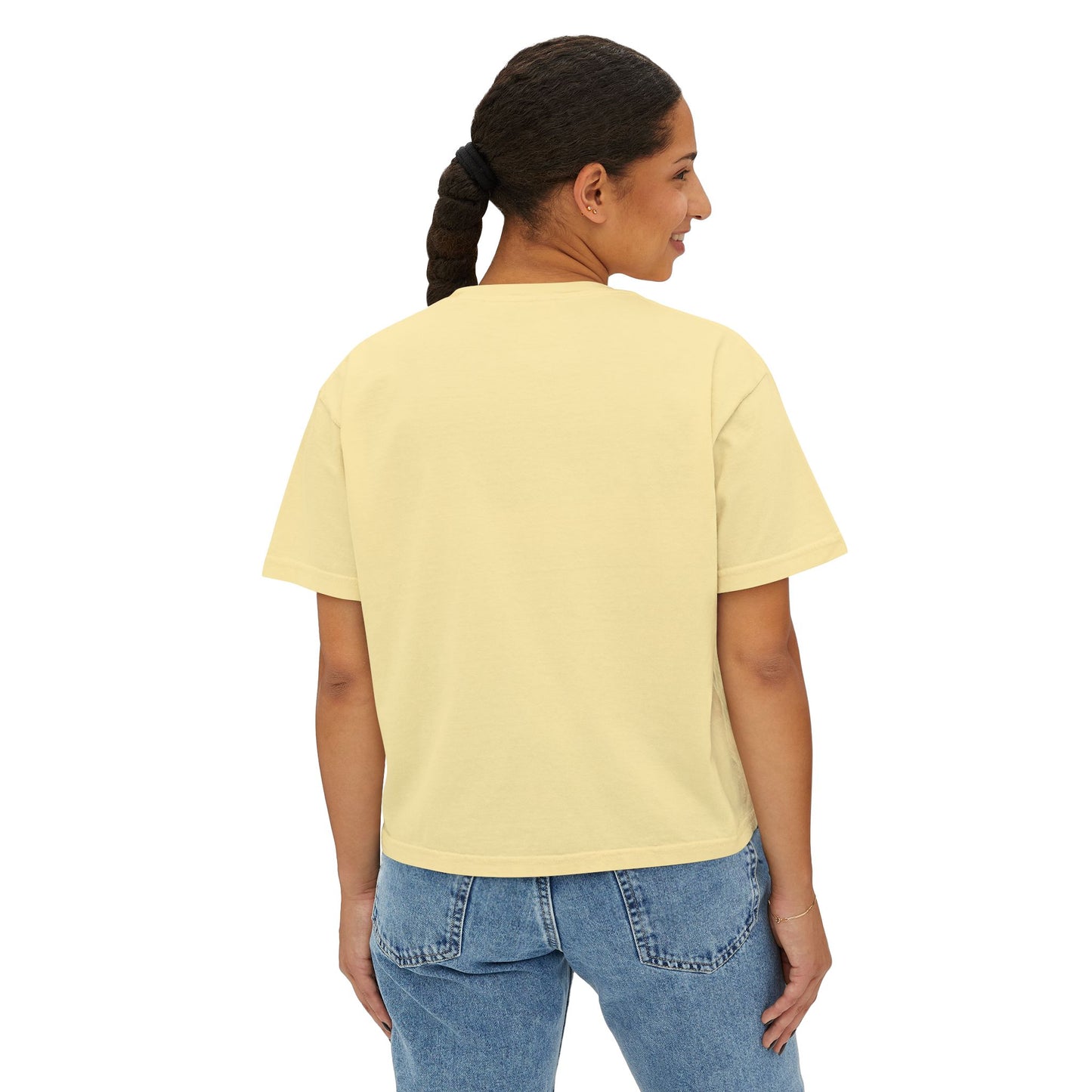 Floral Women's Boxy Tee - Wren's Stems Dahlia Tee
