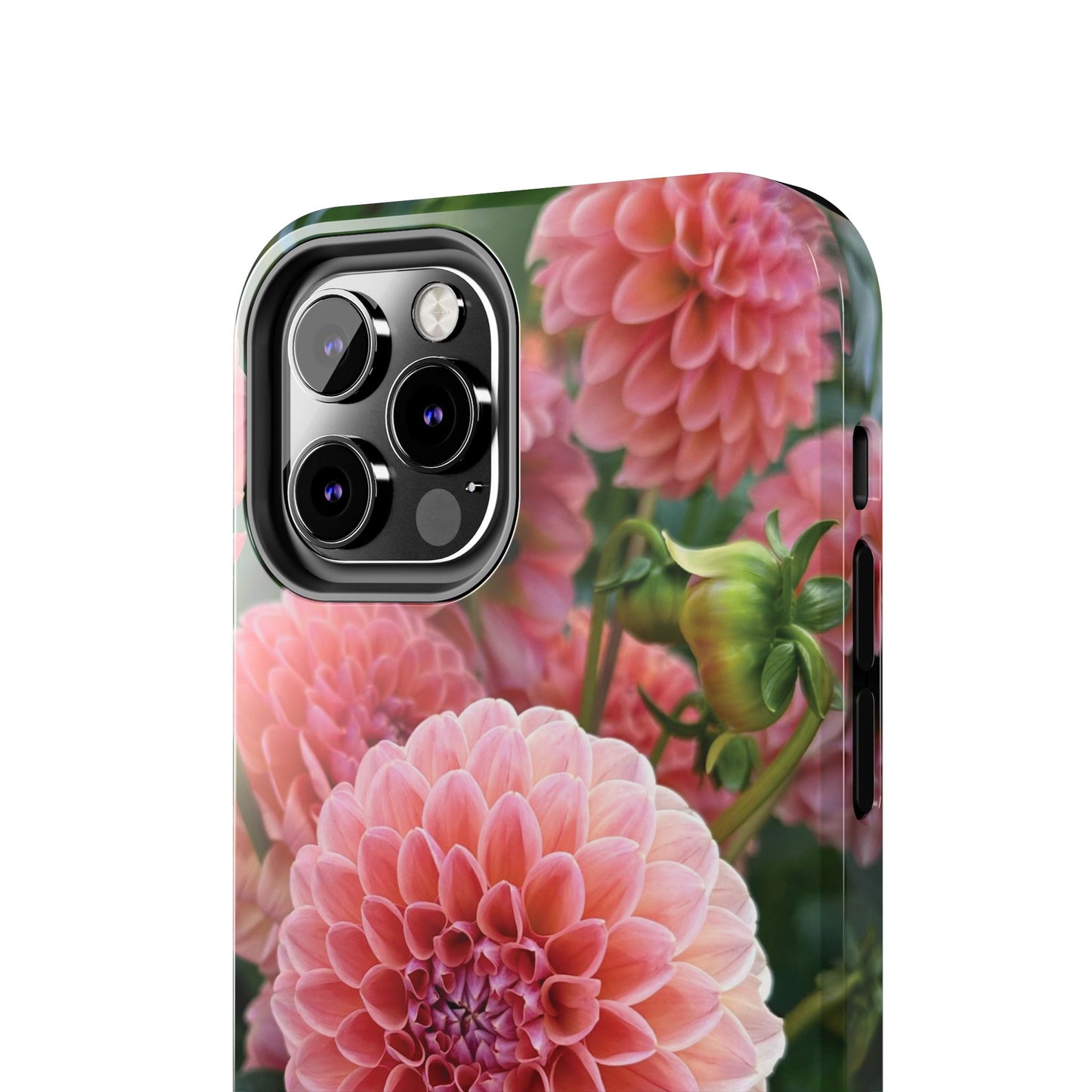 Floral Tough Phone Cases - Durable Protection with Pink Dahlia Design