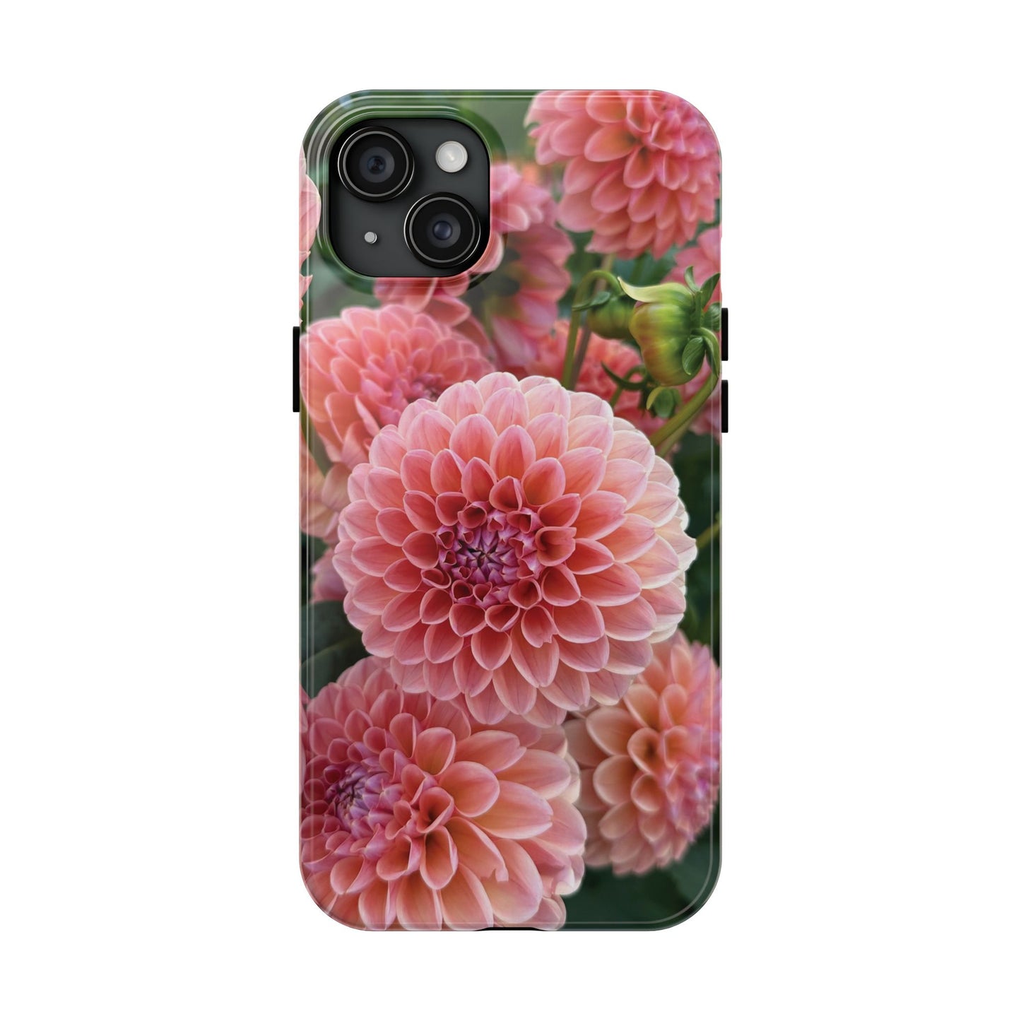 Floral Tough Phone Cases - Durable Protection with Pink Dahlia Design