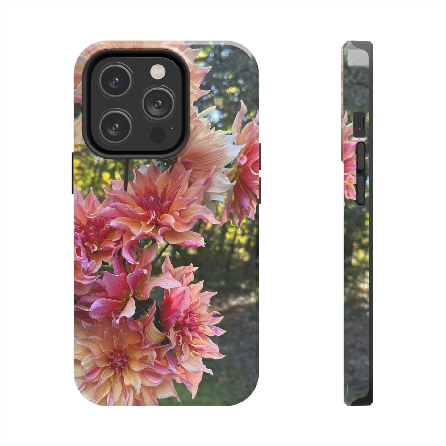 Floral Tough Phone Case - Durable Protection with Dahlia Design