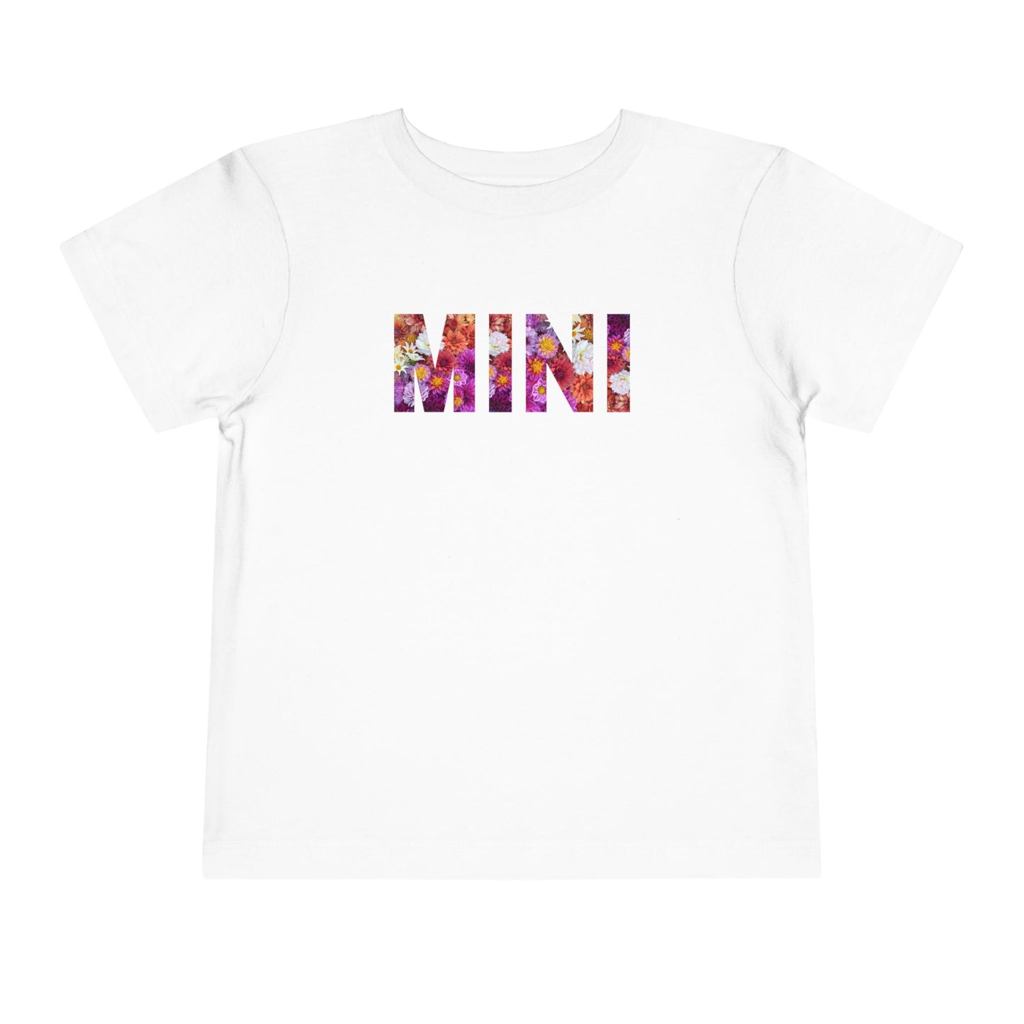 Floral Mini Toddler Tee, Cute Kids T-Shirt, Toddler Graphic Tee, Floral Short Sleeve Shirt, Spring Summer Kids Clothes