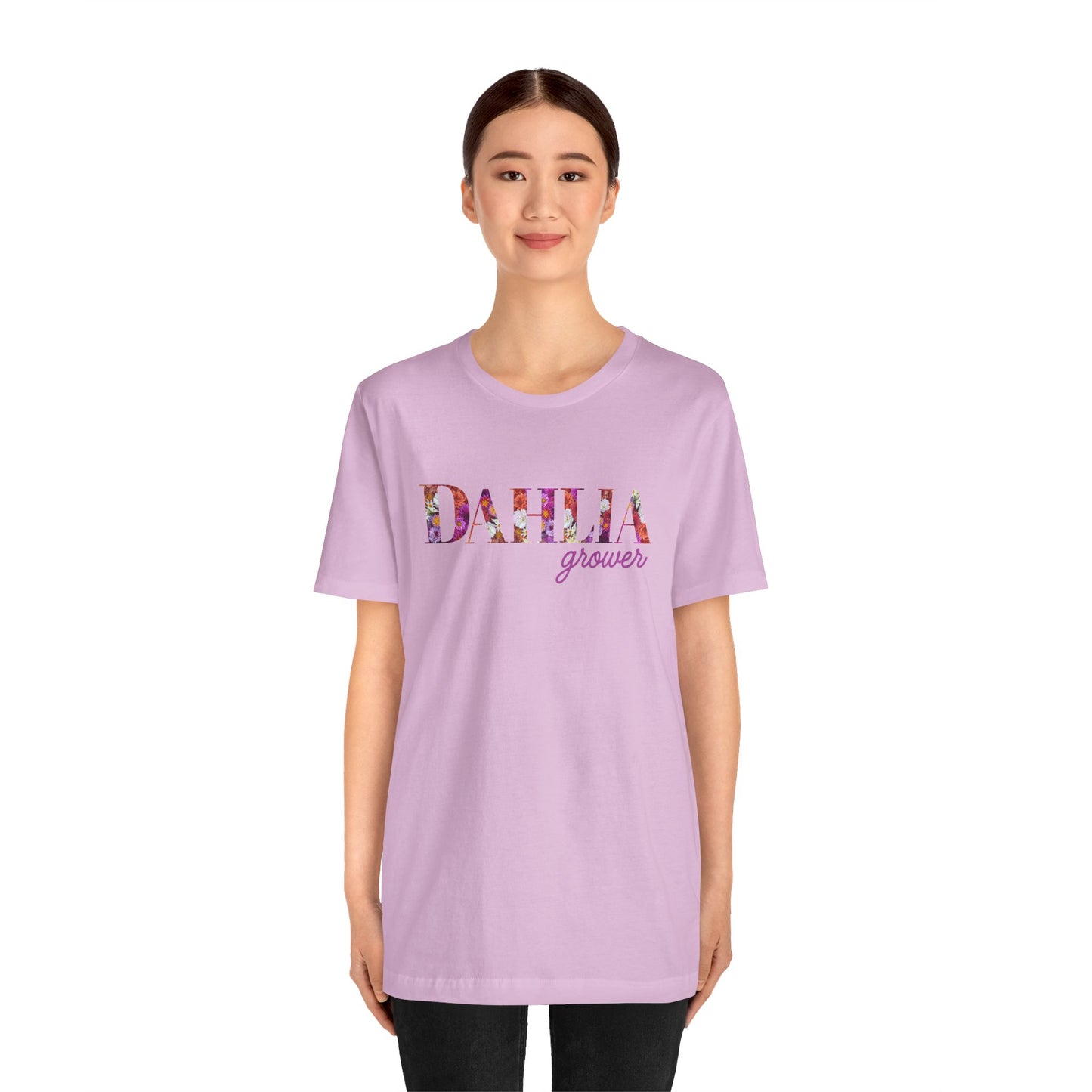 Dahlia Grower Unisex Tee, Floral Graphic Shirt, Gardening Gift, Spring Style T-Shirt, Nature Lover Apparel, Gifts for Gardeners