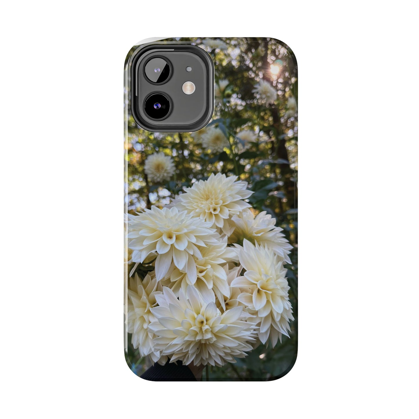 Floral Tough Phone Case - Durable Protection with Cafe au Lait Dahlia Design