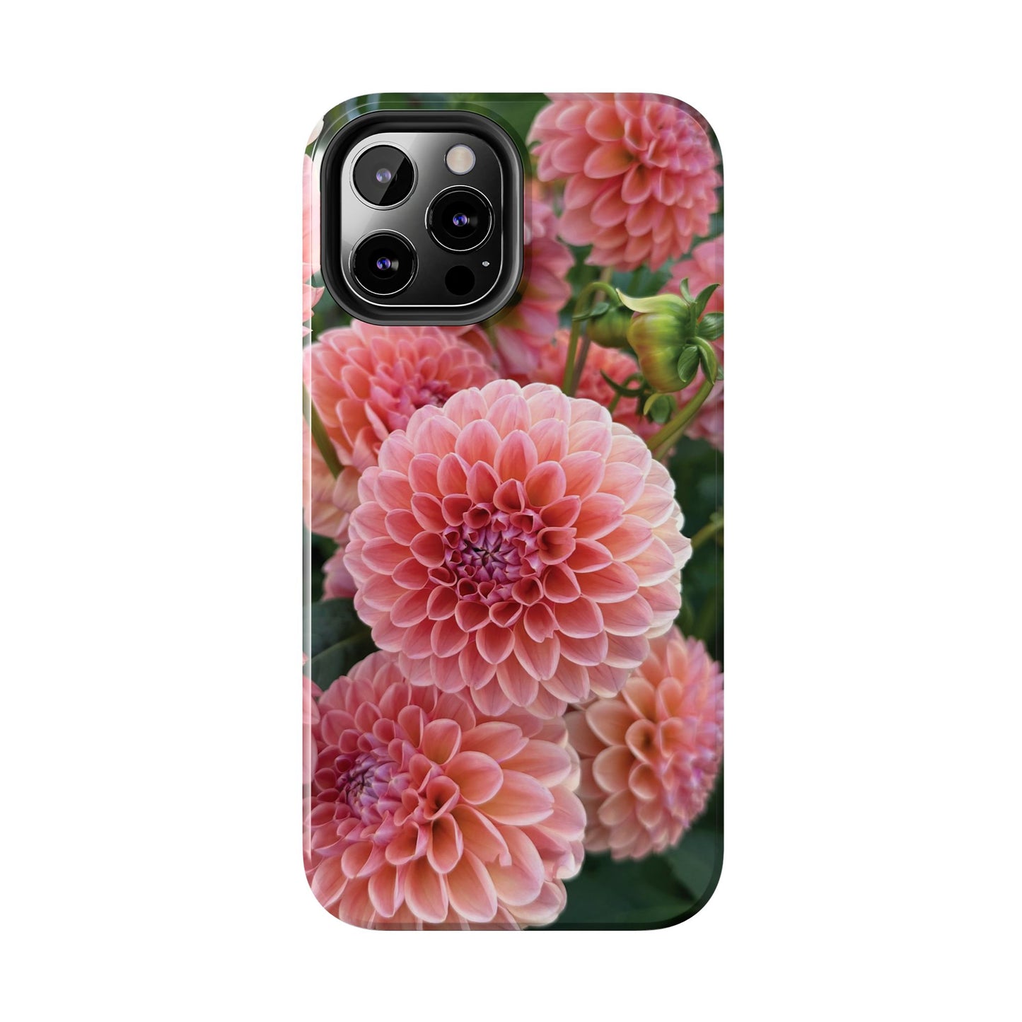 Floral Tough Phone Cases - Durable Protection with Pink Dahlia Design