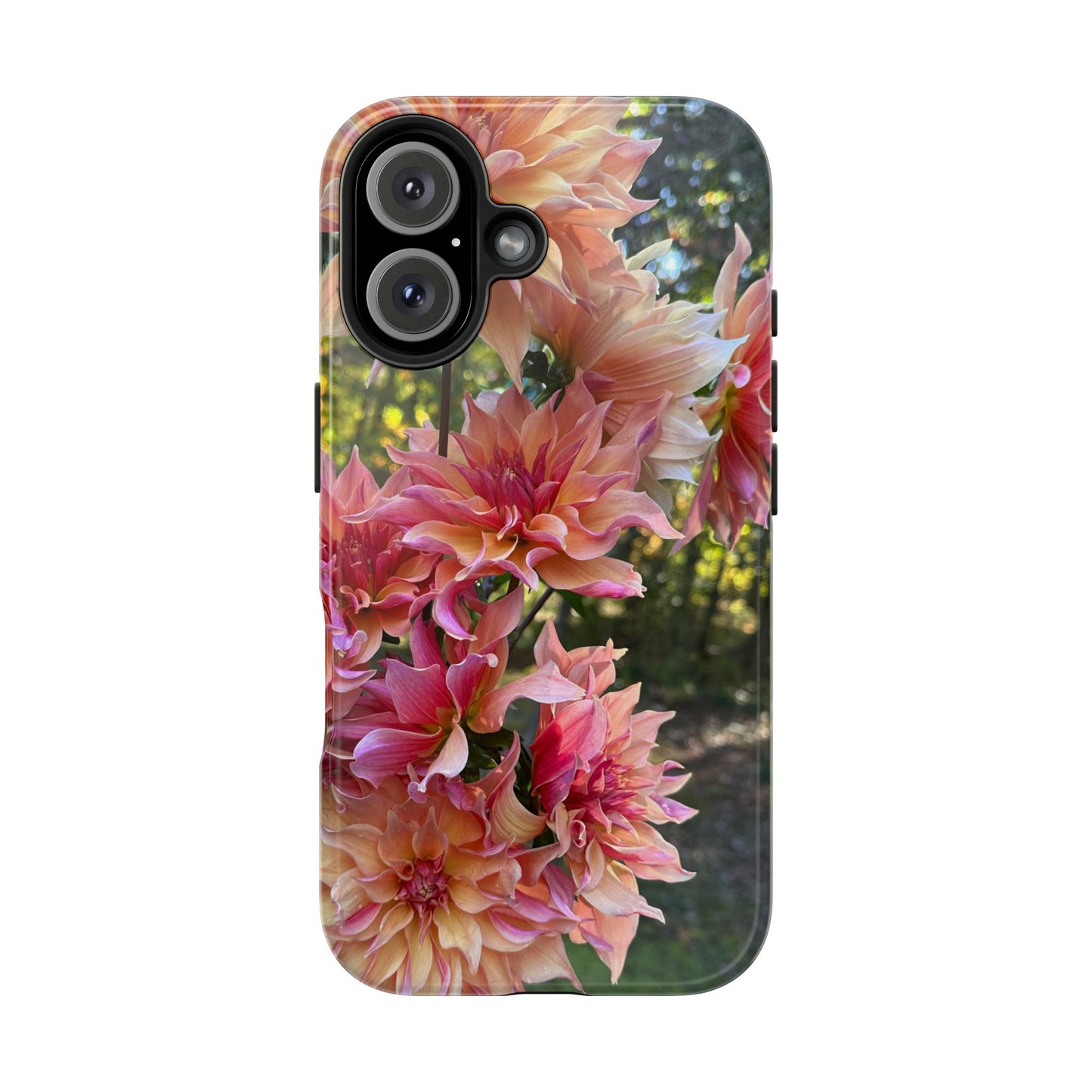 Floral Tough Phone Case - Durable Protection with Dahlia Design