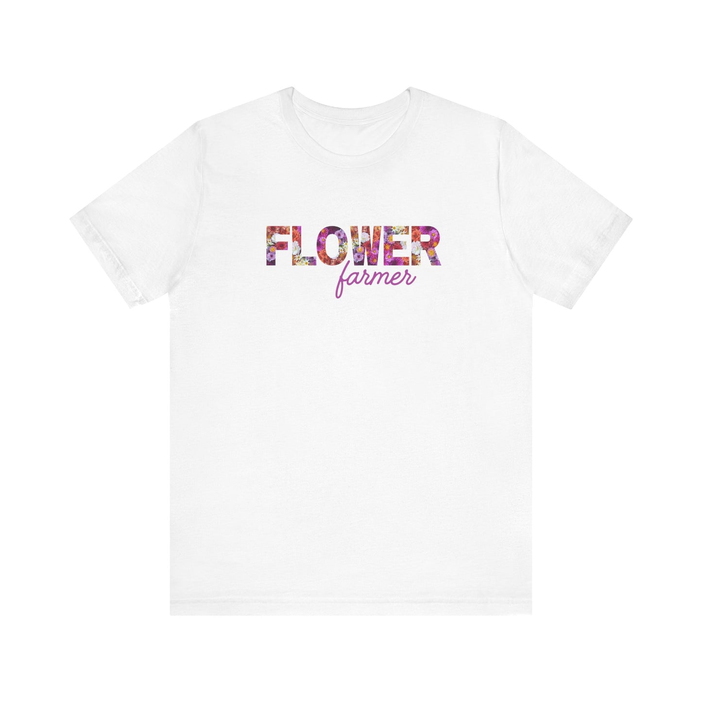 Dahlia Flower Farmer Unisex Tee, Floral Graphic Shirt, Gardening Gift, Spring Style T-Shirt, Nature Lover Apparel, Gifts for Gardeners