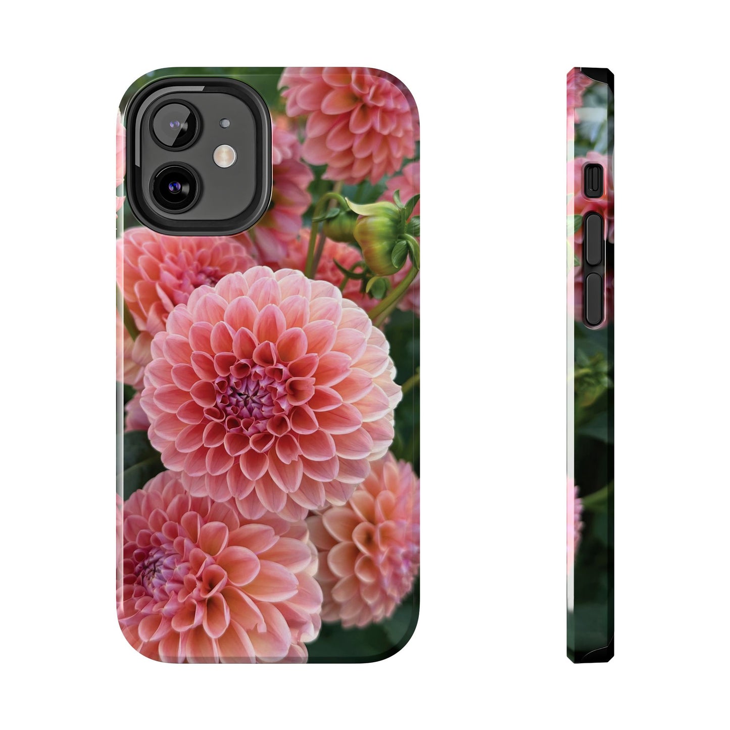 Floral Tough Phone Cases - Durable Protection with Pink Dahlia Design