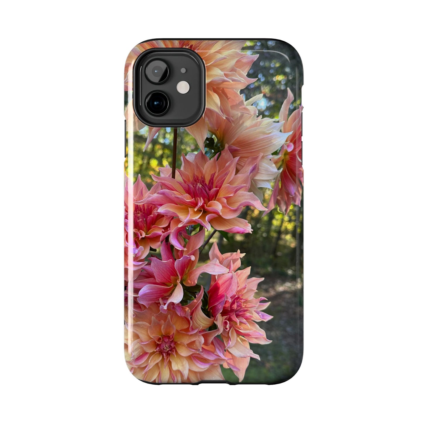Floral Tough Phone Case - Durable Protection with Dahlia Design