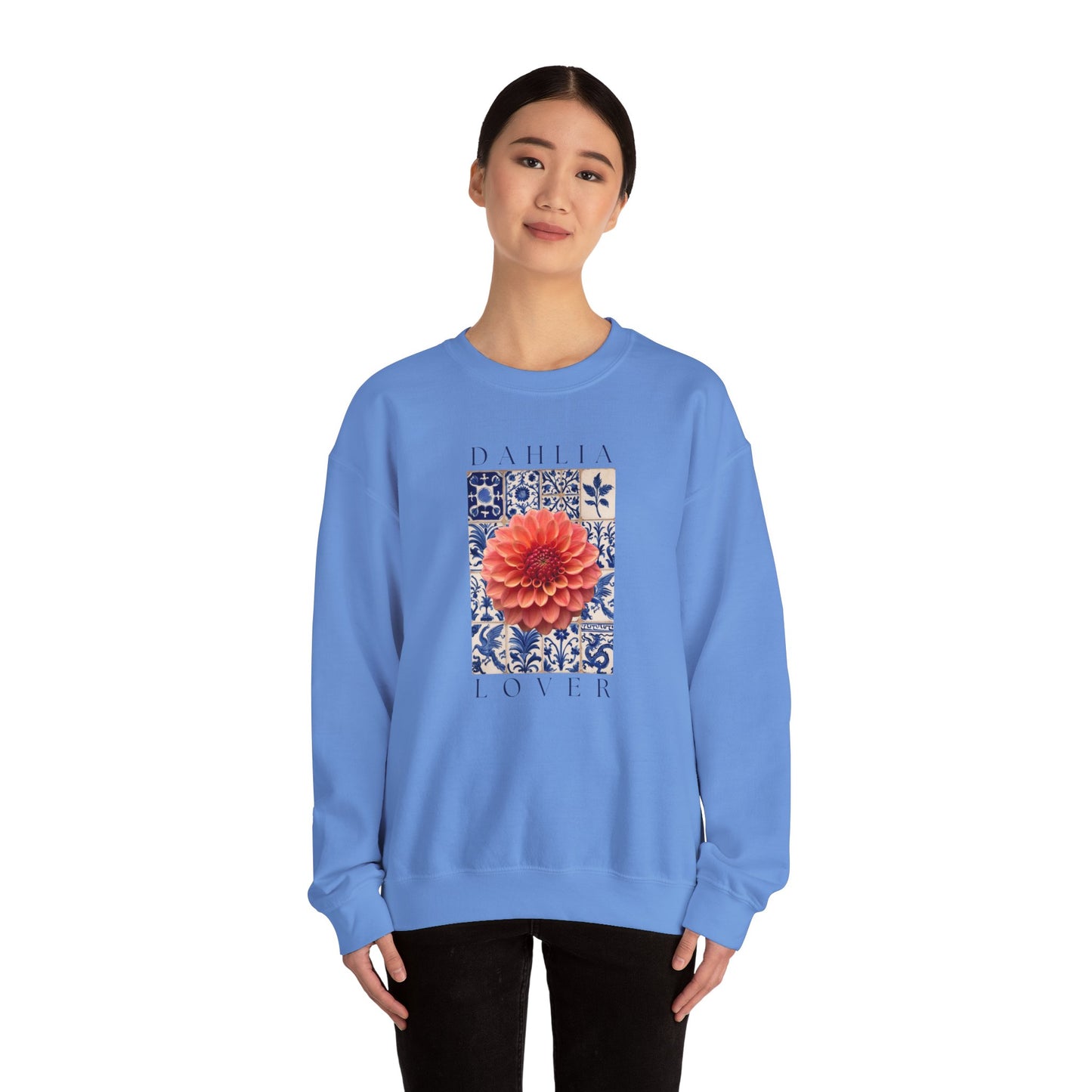 Dahlia Lover Sweatshirt, Floral Crewneck, Botanical Artwear