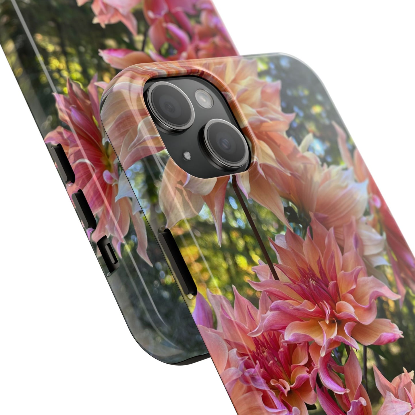Floral Tough Phone Case - Durable Protection with Dahlia Design