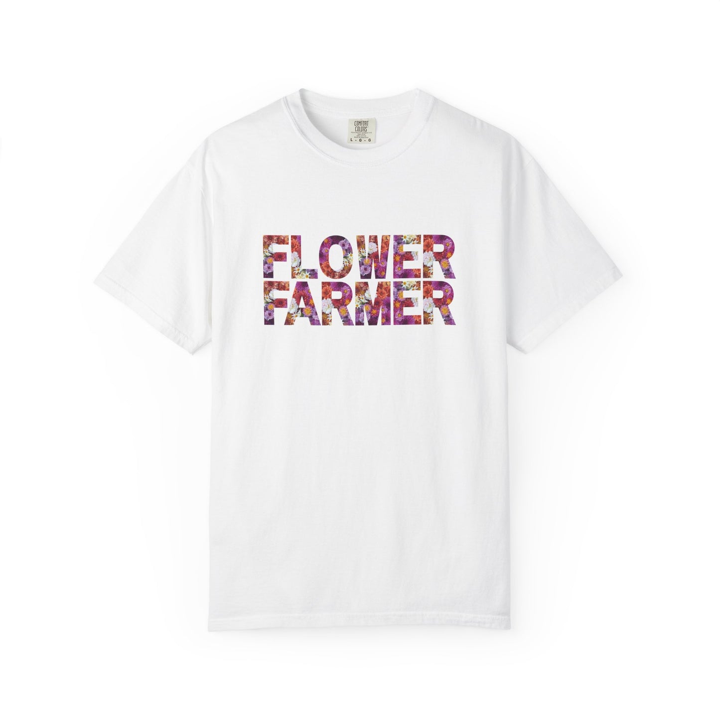 Dahlia Flower Farmer T-shirt, Unisex Garment-Dyed Tee