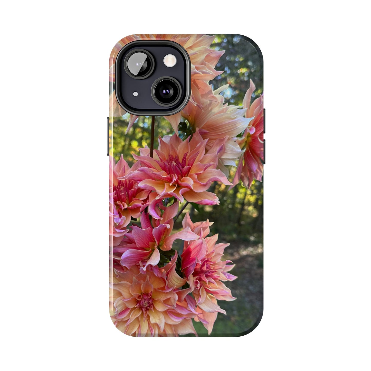 Floral Tough Phone Case - Durable Protection with Dahlia Design