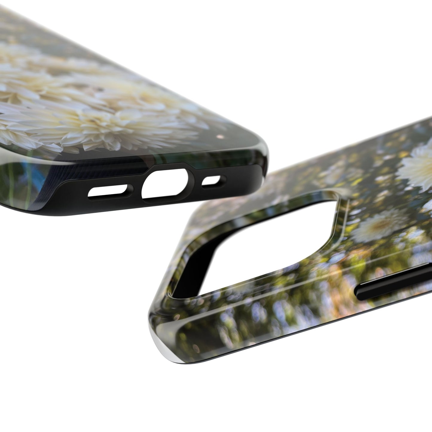 Floral Tough Phone Case - Durable Protection with Cafe au Lait Dahlia Design