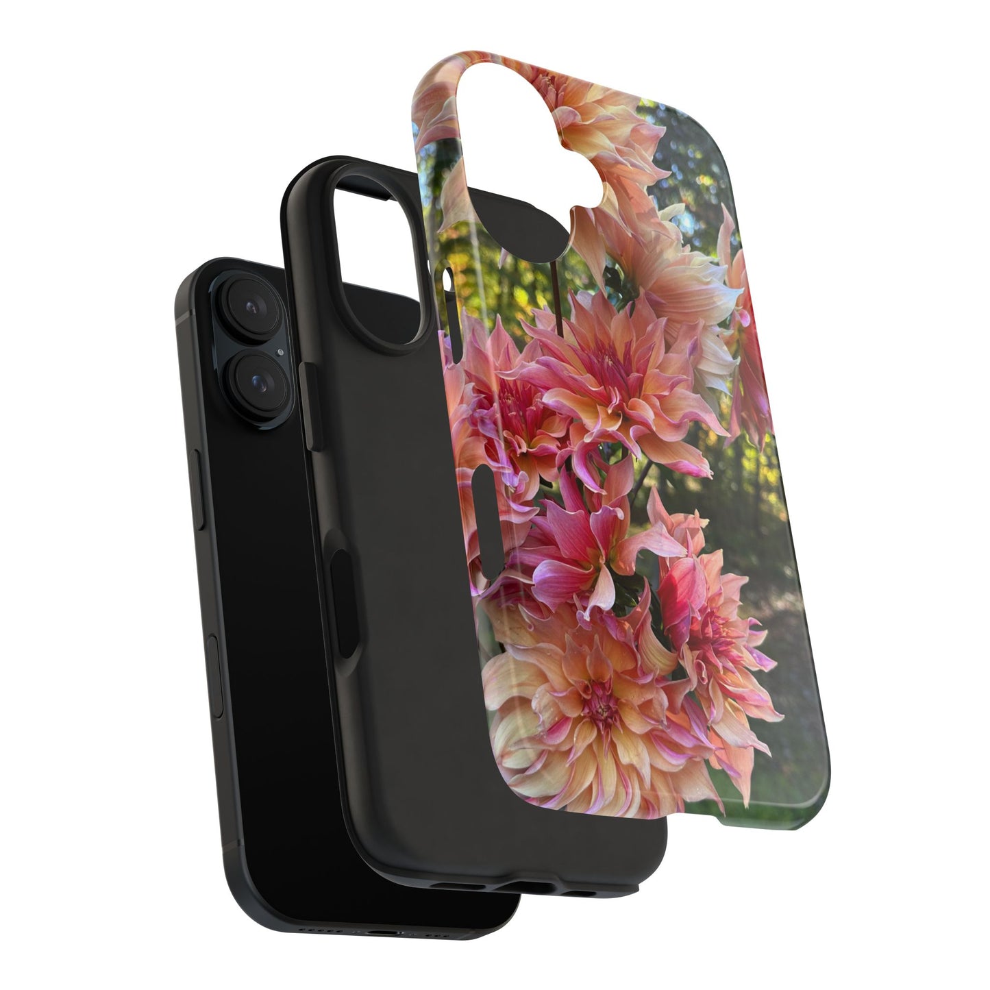 Floral Tough Phone Case - Durable Protection with Dahlia Design
