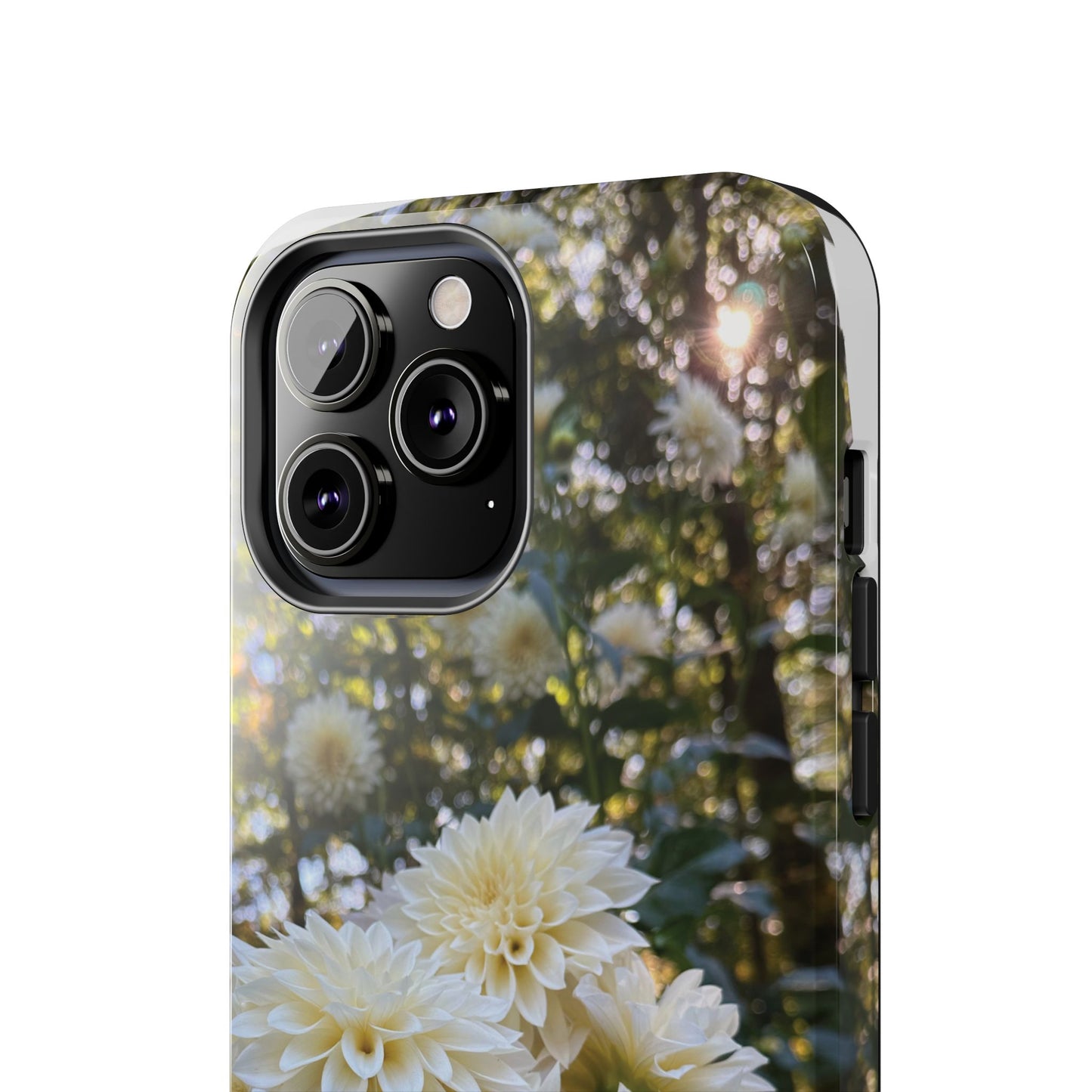 Floral Tough Phone Case - Durable Protection with Cafe au Lait Dahlia Design