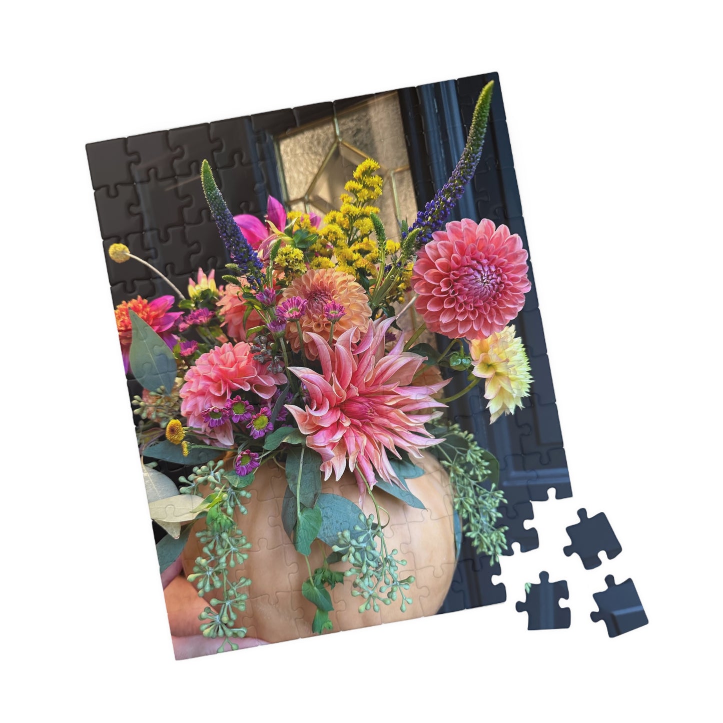 Dahlia Pumpkin Floral-themed Puzzle (110, 252, 520, 1014-piece) - Perfect for Relaxation and Family Bonding