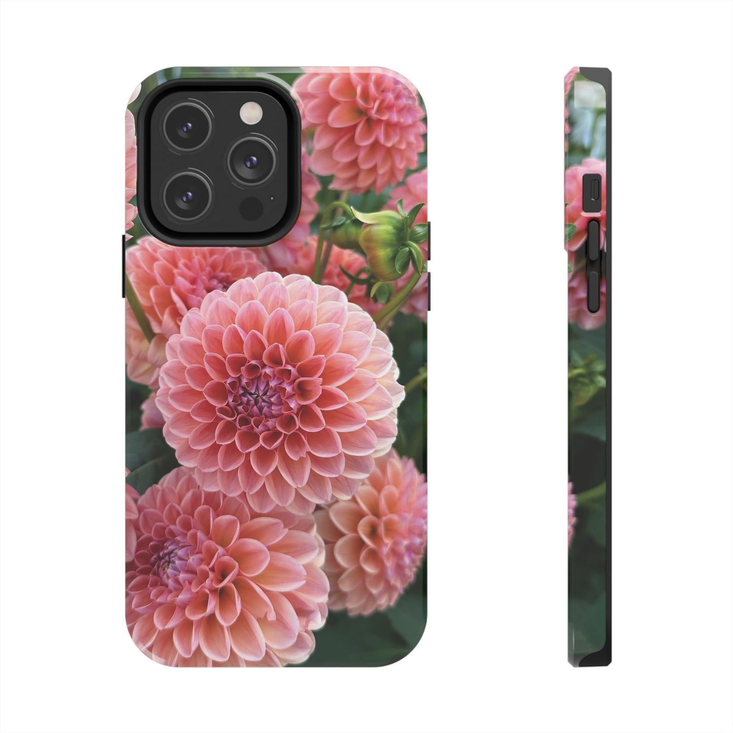Floral Tough Phone Cases - Durable Protection with Pink Dahlia Design