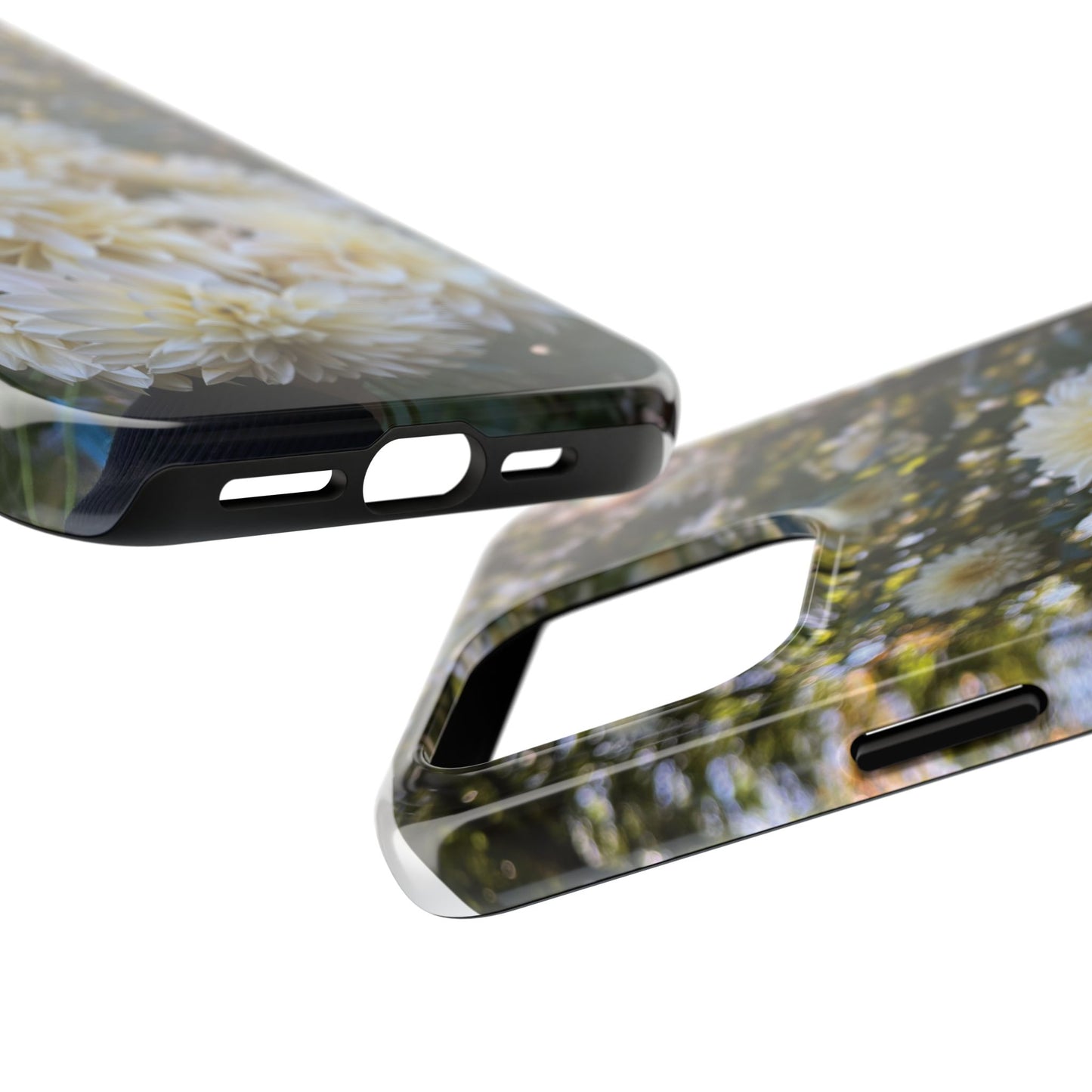 Floral Tough Phone Case - Durable Protection with Cafe au Lait Dahlia Design