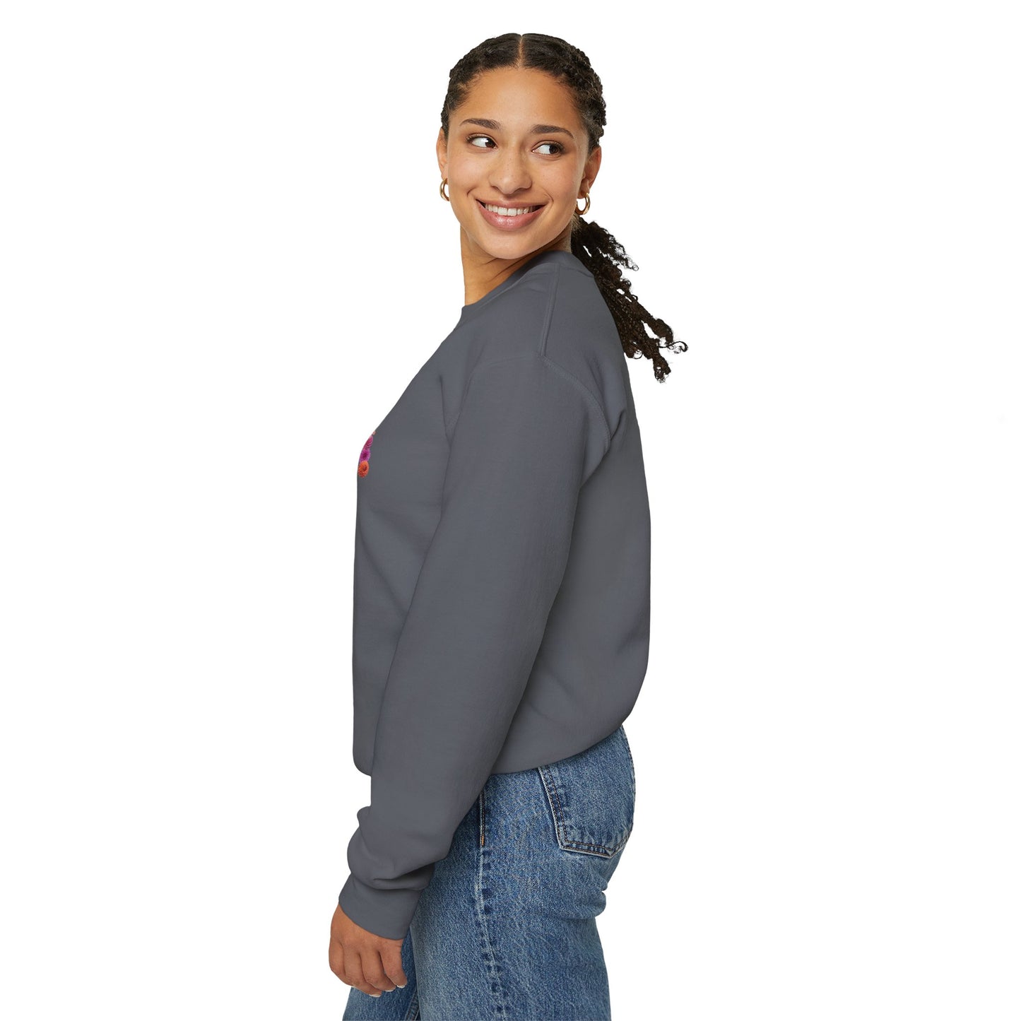 Dahlia Love Sweatshirt - Cozy Floral Crewneck for Spring, Perfect Gift for Flower Lovers, Everyday Casual Wear, Mother's Day, Birthday