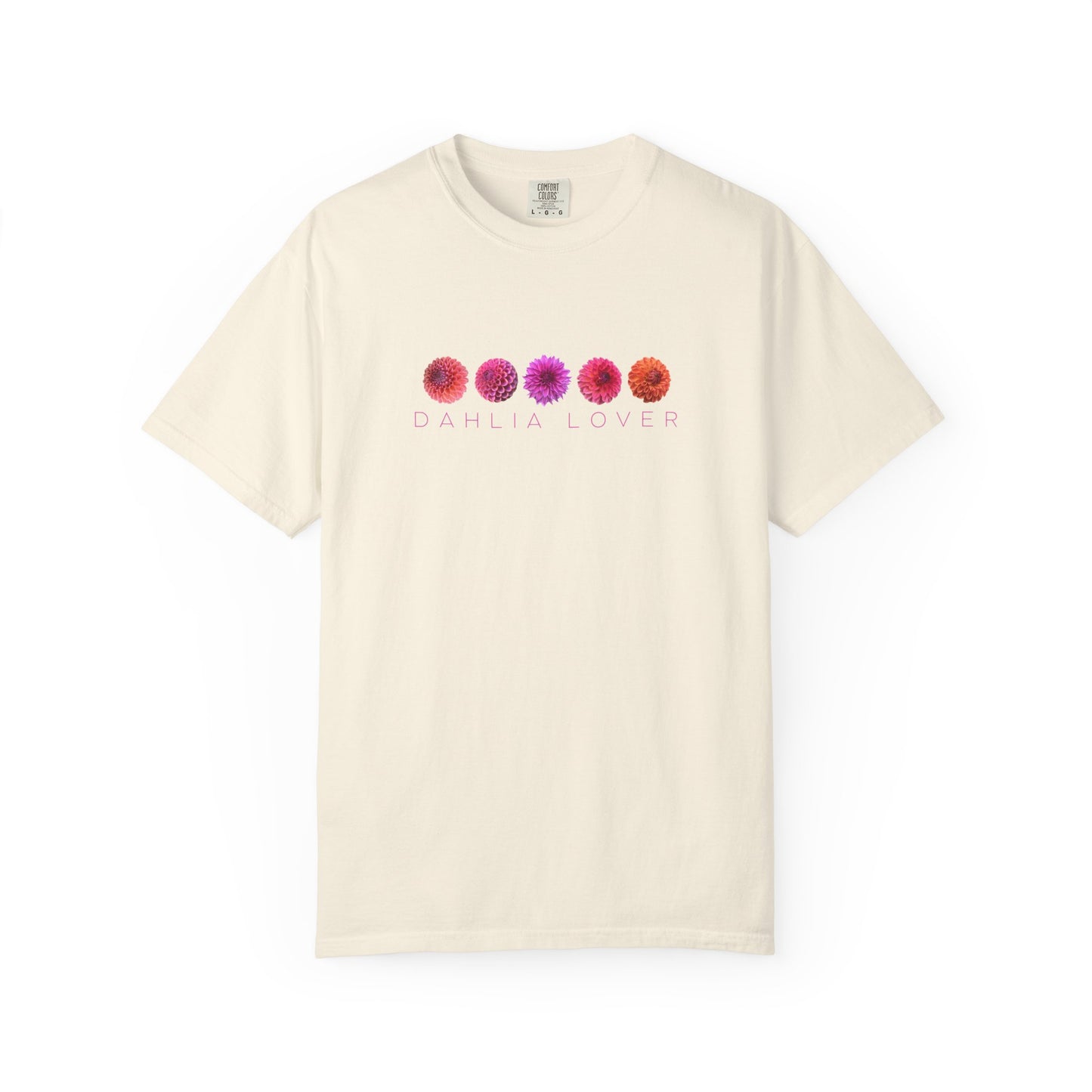 Dahlia Lover T-shirt, Floral Graphic Tee for Flower Lovers