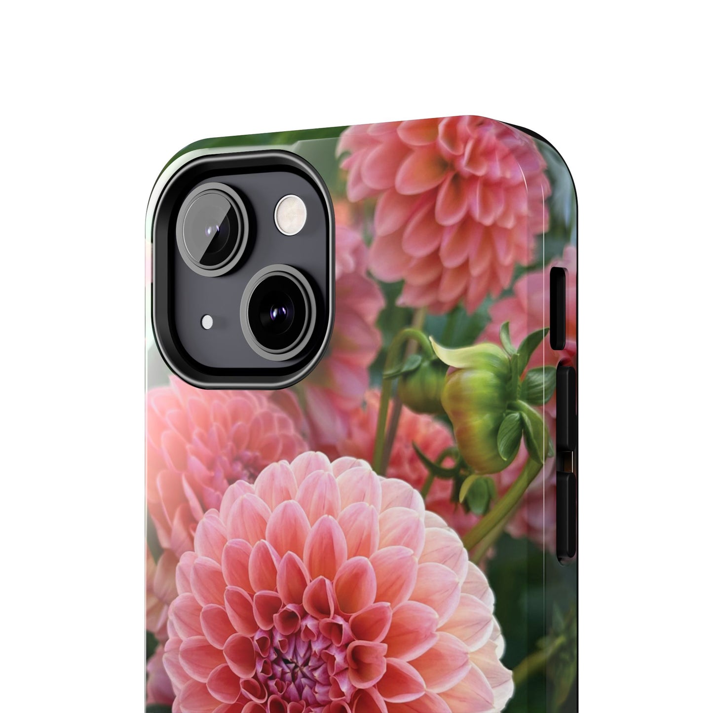 Floral Tough Phone Cases - Durable Protection with Pink Dahlia Design