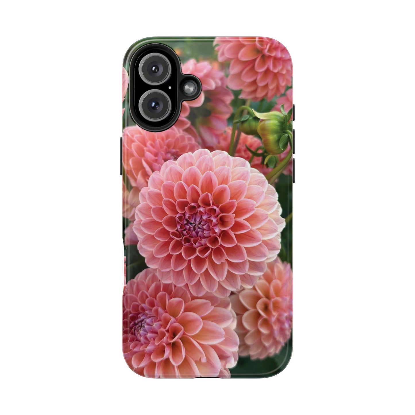 Floral Tough Phone Cases - Durable Protection with Pink Dahlia Design