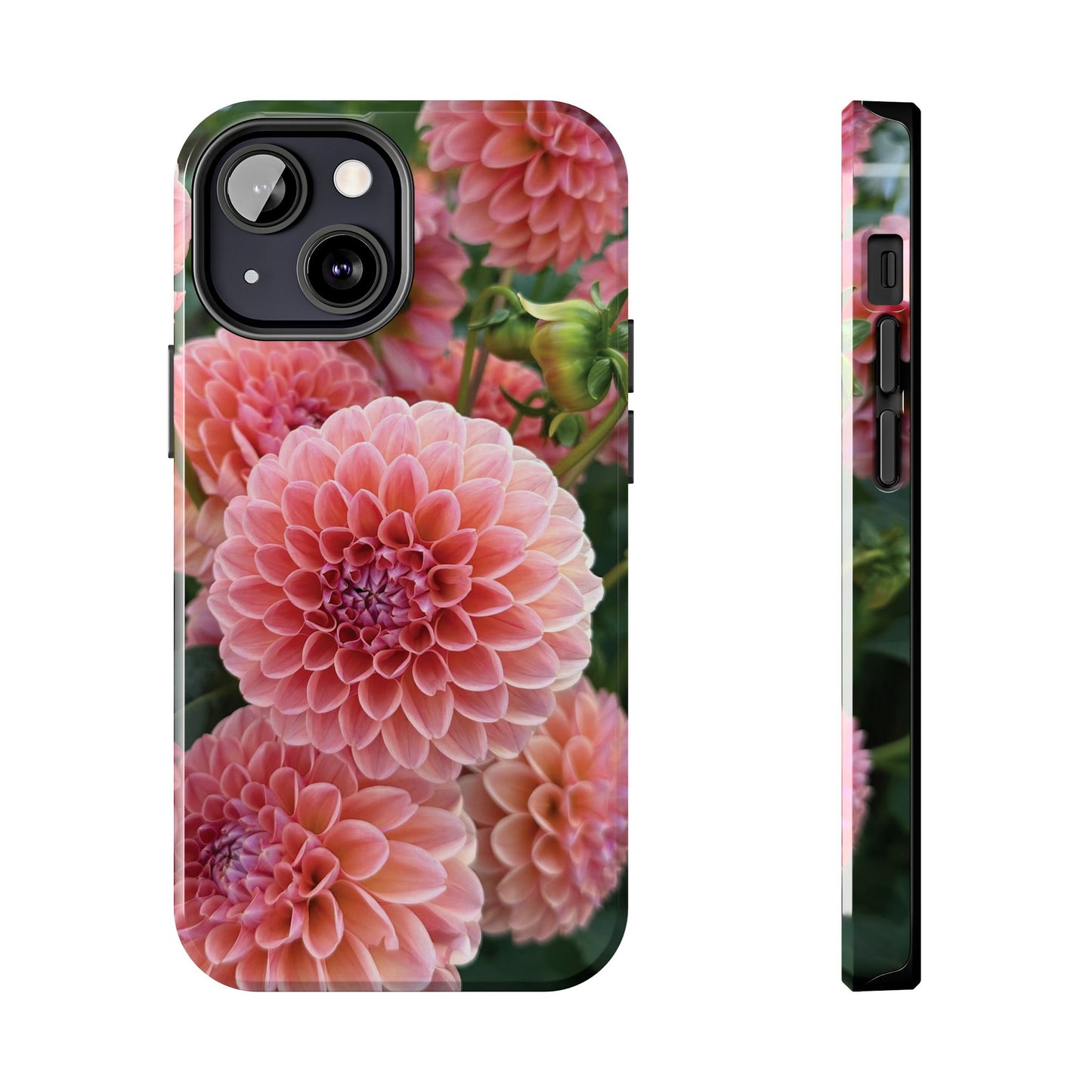 Floral Tough Phone Cases - Durable Protection with Pink Dahlia Design