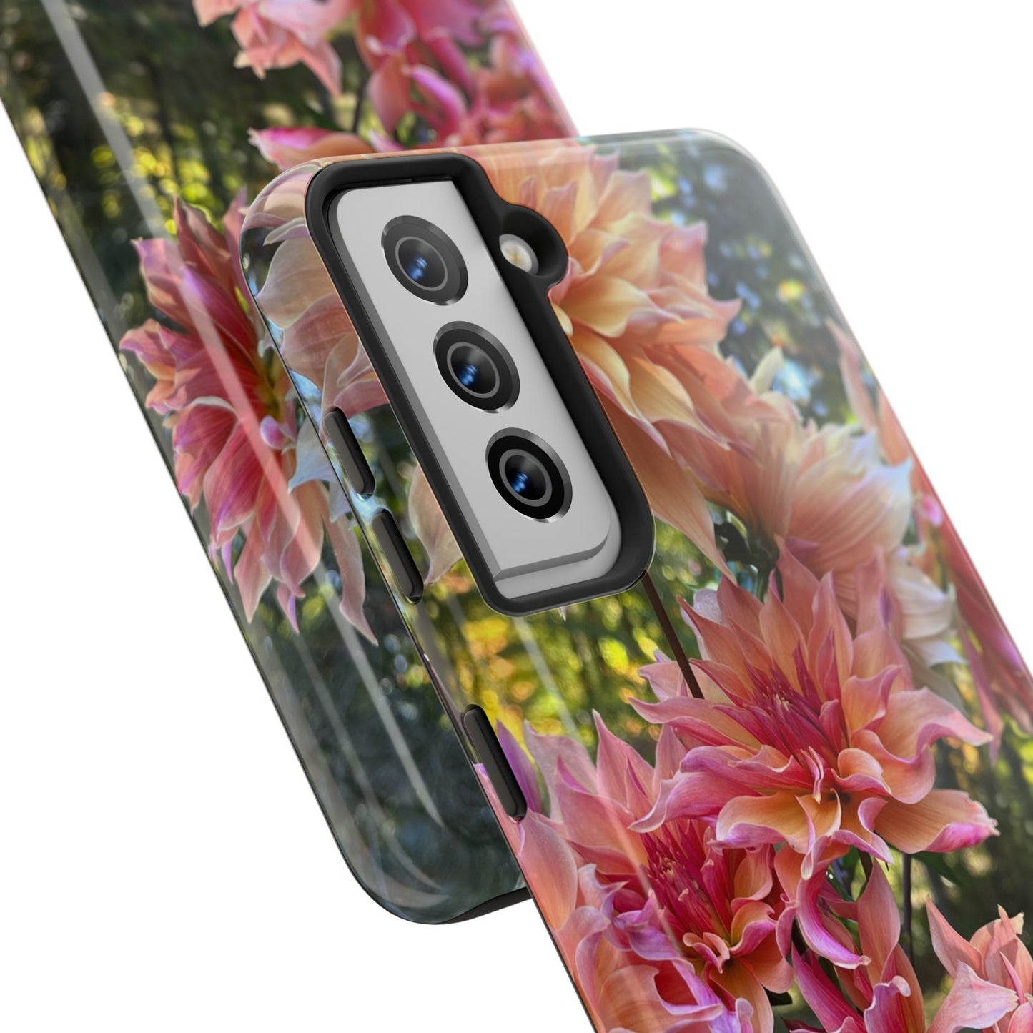 Floral Tough Phone Case - Durable Protection with Dahlia Design