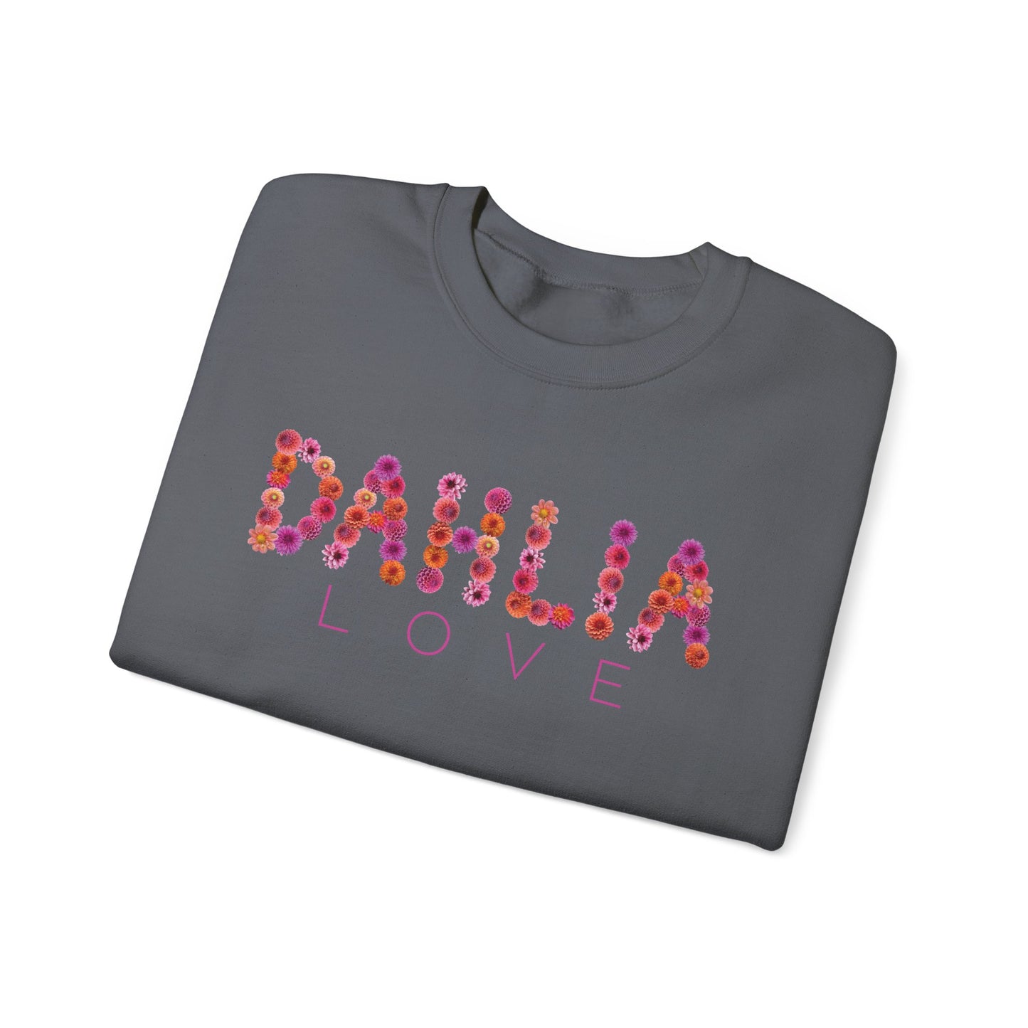 Dahlia Love Sweatshirt - Cozy Floral Crewneck for Spring, Perfect Gift for Flower Lovers, Everyday Casual Wear, Mother's Day, Birthday