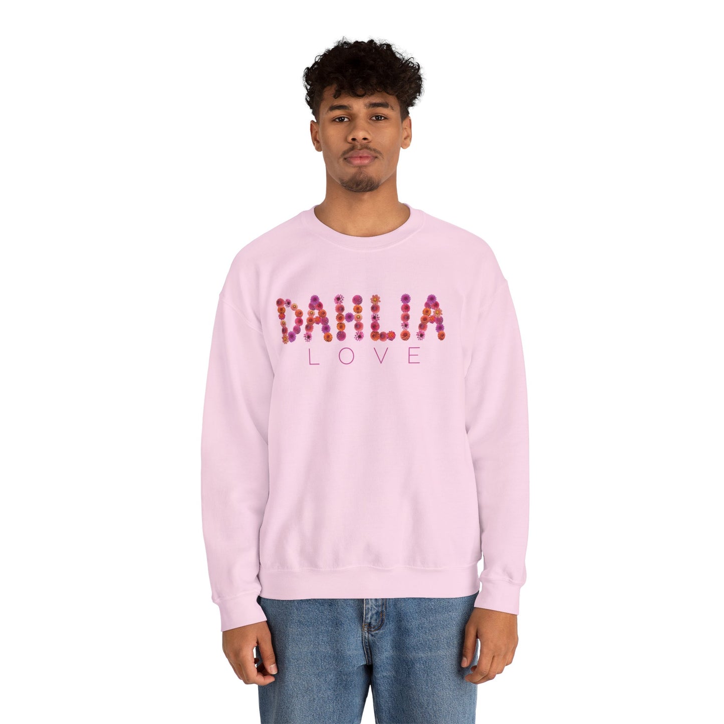 Dahlia Love Sweatshirt - Cozy Floral Crewneck for Spring, Perfect Gift for Flower Lovers, Everyday Casual Wear, Mother's Day, Birthday