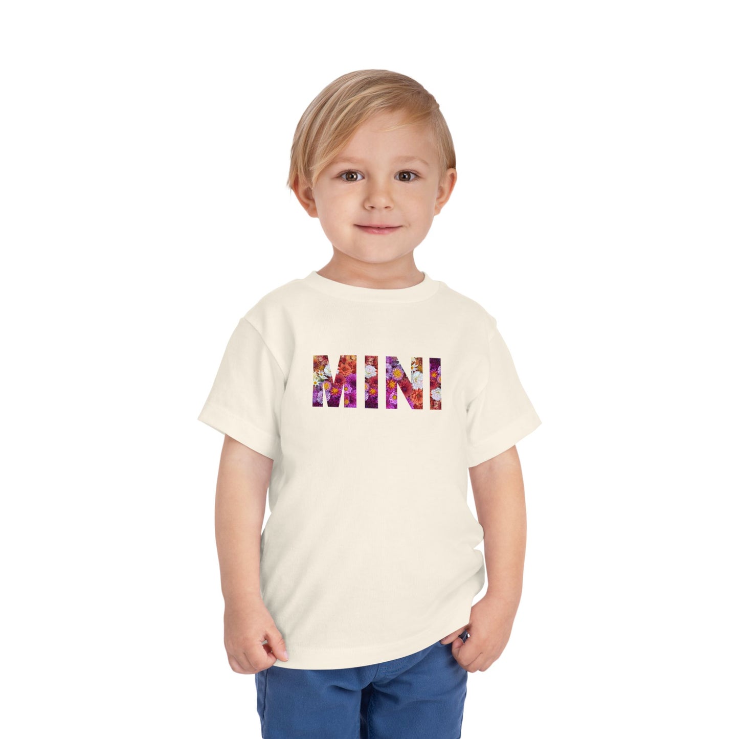 Floral Mini Toddler Tee, Cute Kids T-Shirt, Toddler Graphic Tee, Floral Short Sleeve Shirt, Spring Summer Kids Clothes