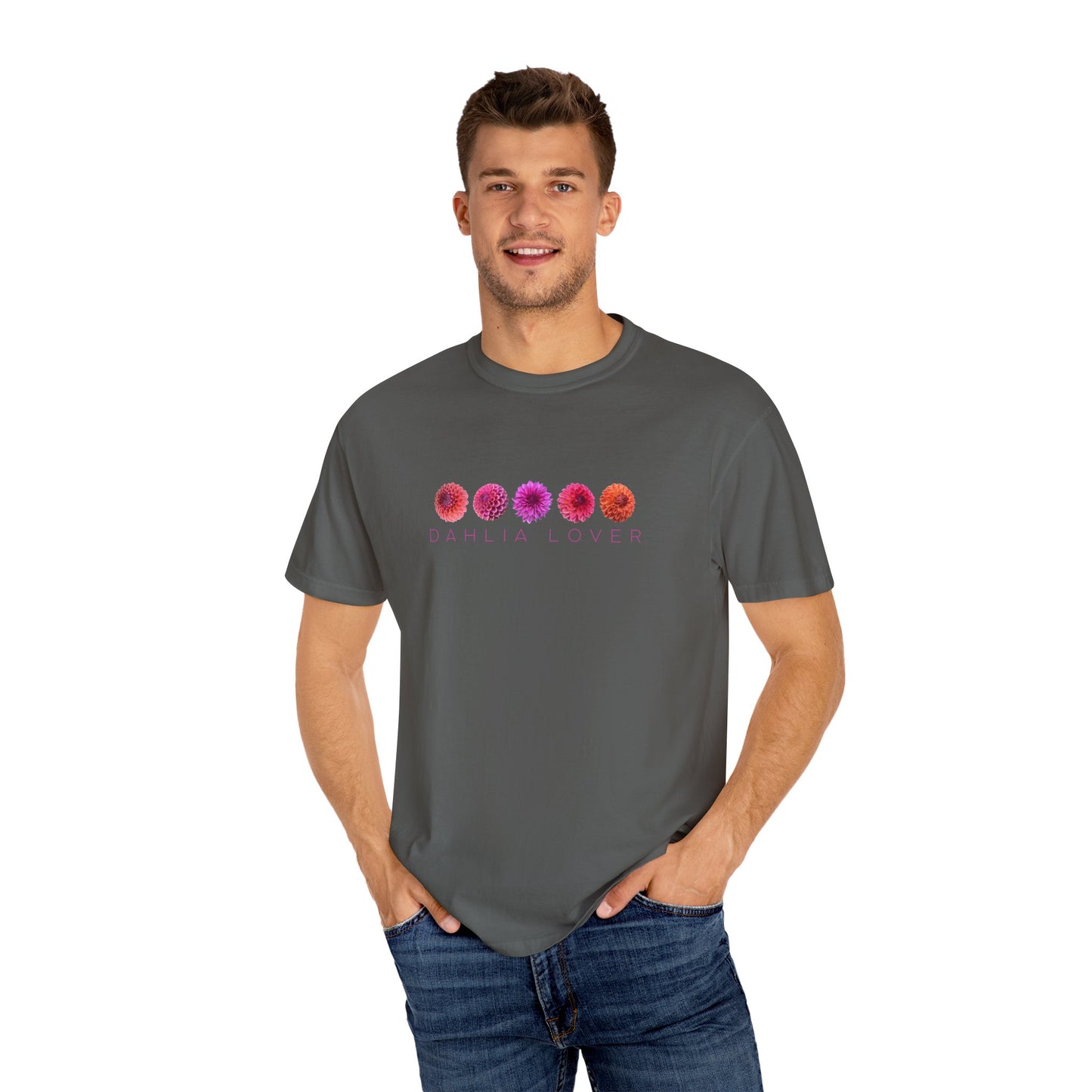 Dahlia Lover T-shirt, Floral Graphic Tee for Flower Lovers