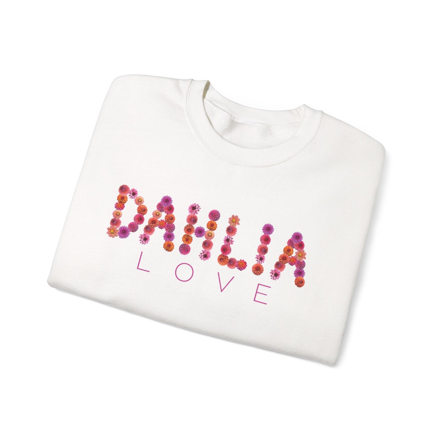 Dahlia Love Sweatshirt - Cozy Floral Crewneck for Spring, Perfect Gift for Flower Lovers, Everyday Casual Wear, Mother's Day, Birthday