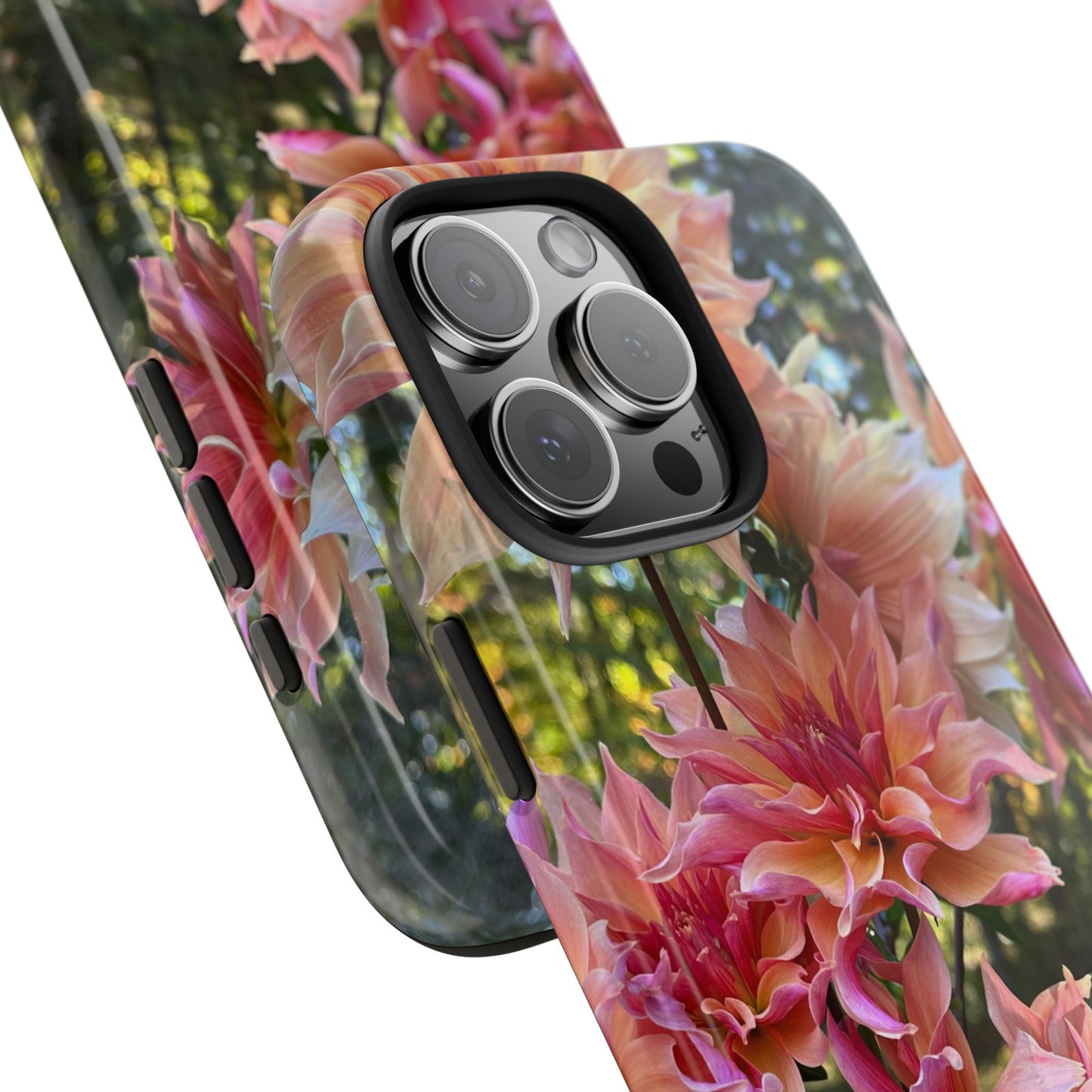 Floral Tough Phone Case - Durable Protection with Dahlia Design