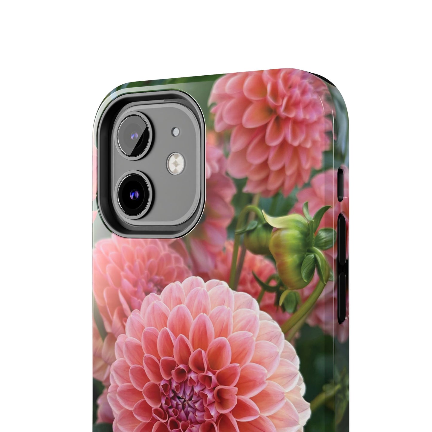Floral Tough Phone Cases - Durable Protection with Pink Dahlia Design