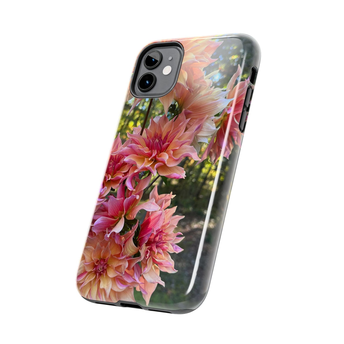 Floral Tough Phone Case - Durable Protection with Dahlia Design