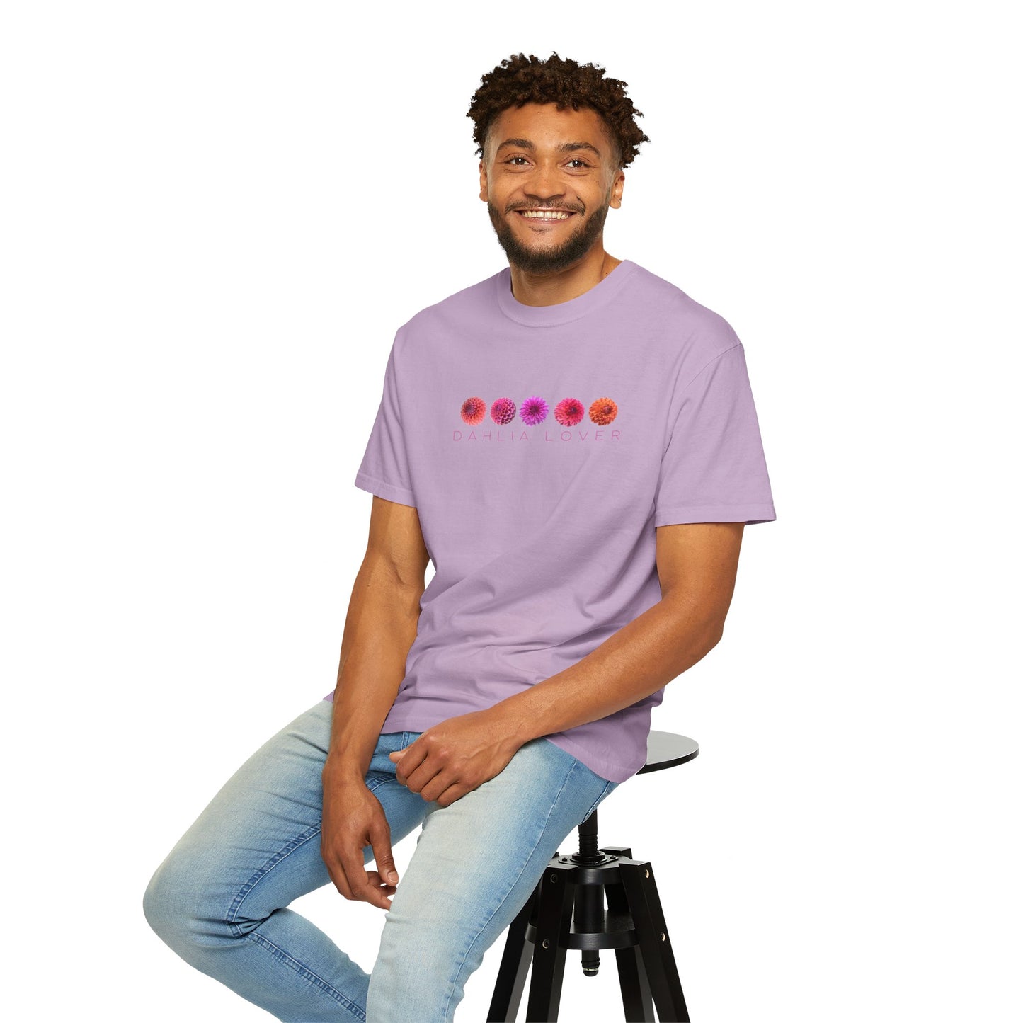Dahlia Lover T-shirt, Floral Graphic Tee for Flower Lovers