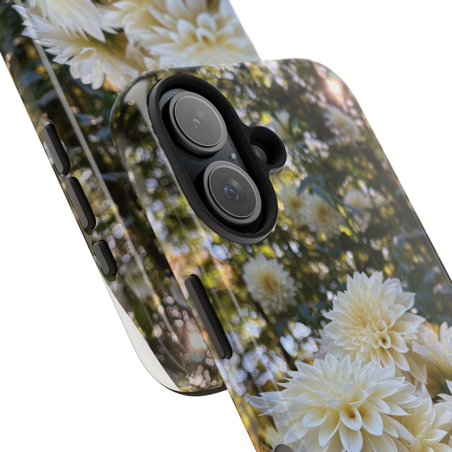 Floral Tough Phone Case - Durable Protection with Cafe au Lait Dahlia Design