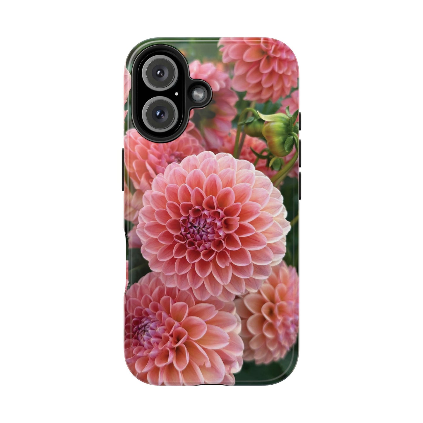 Floral Tough Phone Cases - Durable Protection with Pink Dahlia Design