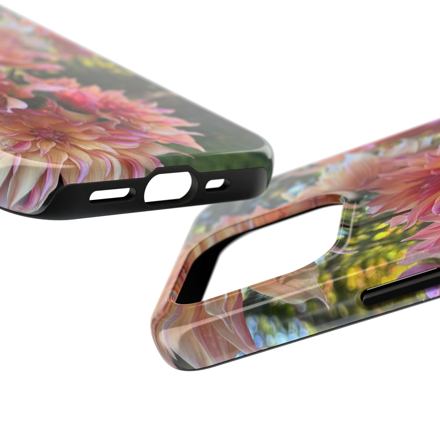 Floral Tough Phone Case - Durable Protection with Dahlia Design
