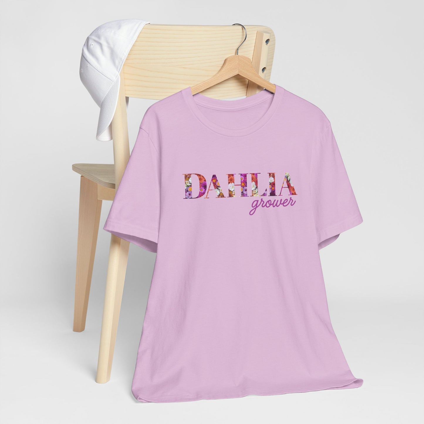 Dahlia Grower Unisex Tee, Floral Graphic Shirt, Gardening Gift, Spring Style T-Shirt, Nature Lover Apparel, Gifts for Gardeners