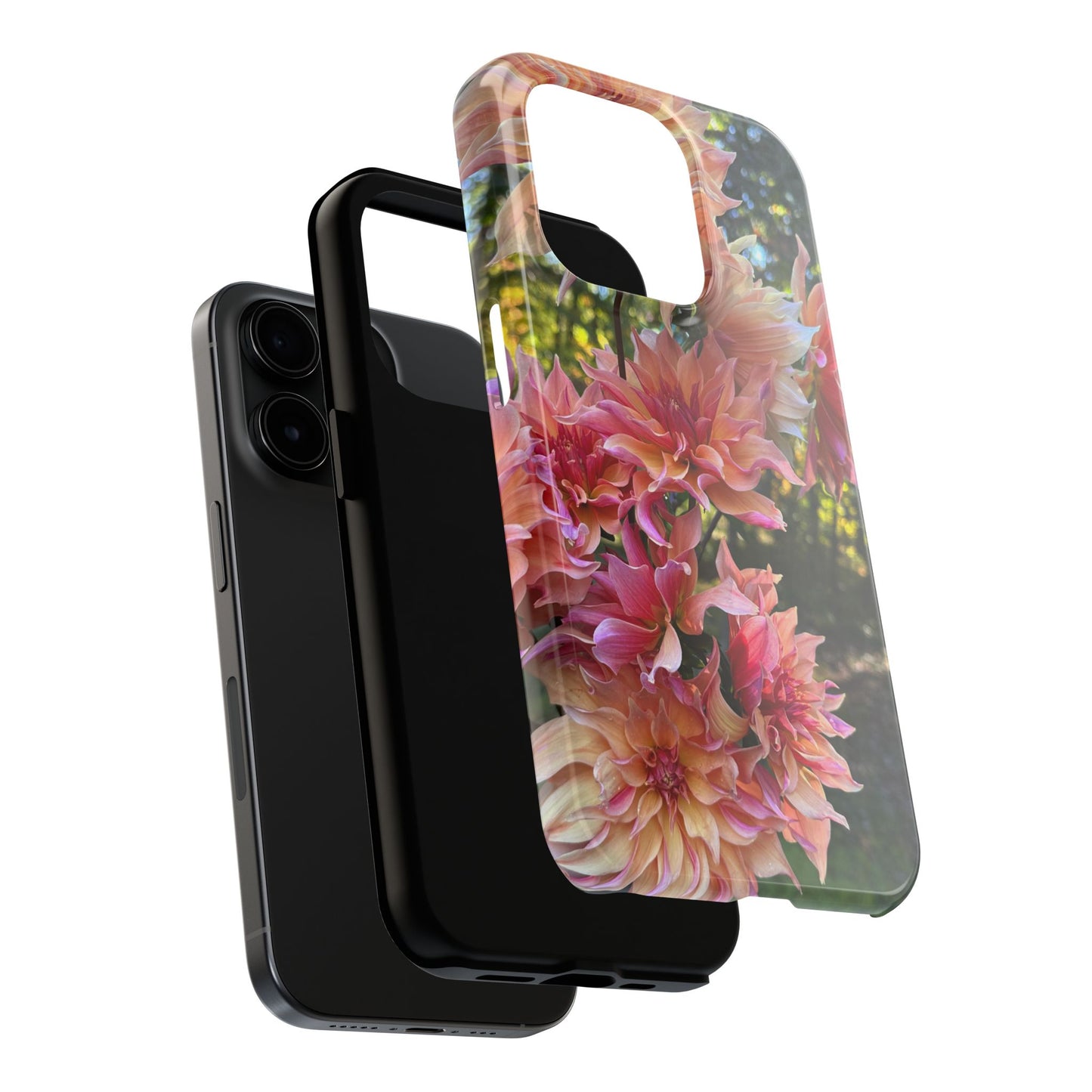 Floral Tough Phone Case - Durable Protection with Dahlia Design