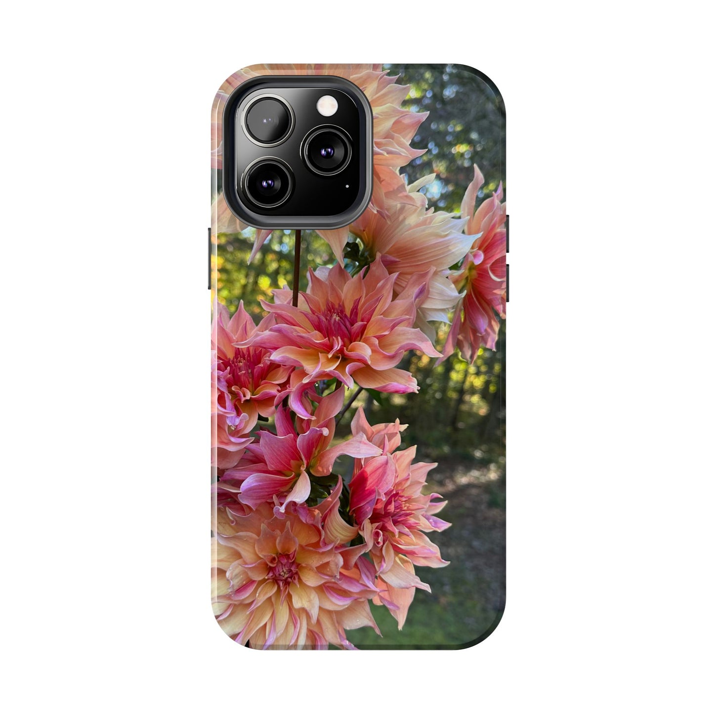 Floral Tough Phone Case - Durable Protection with Dahlia Design